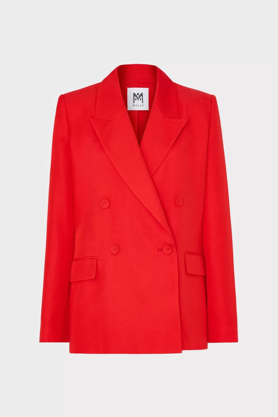 MILLY Blazers-Abbi Double Breasted Blazer Red