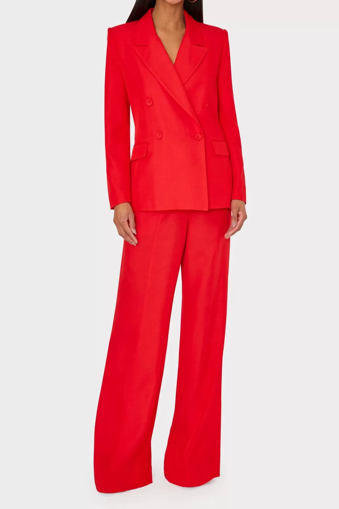 MILLY Blazers-Abbi Double Breasted Blazer Red