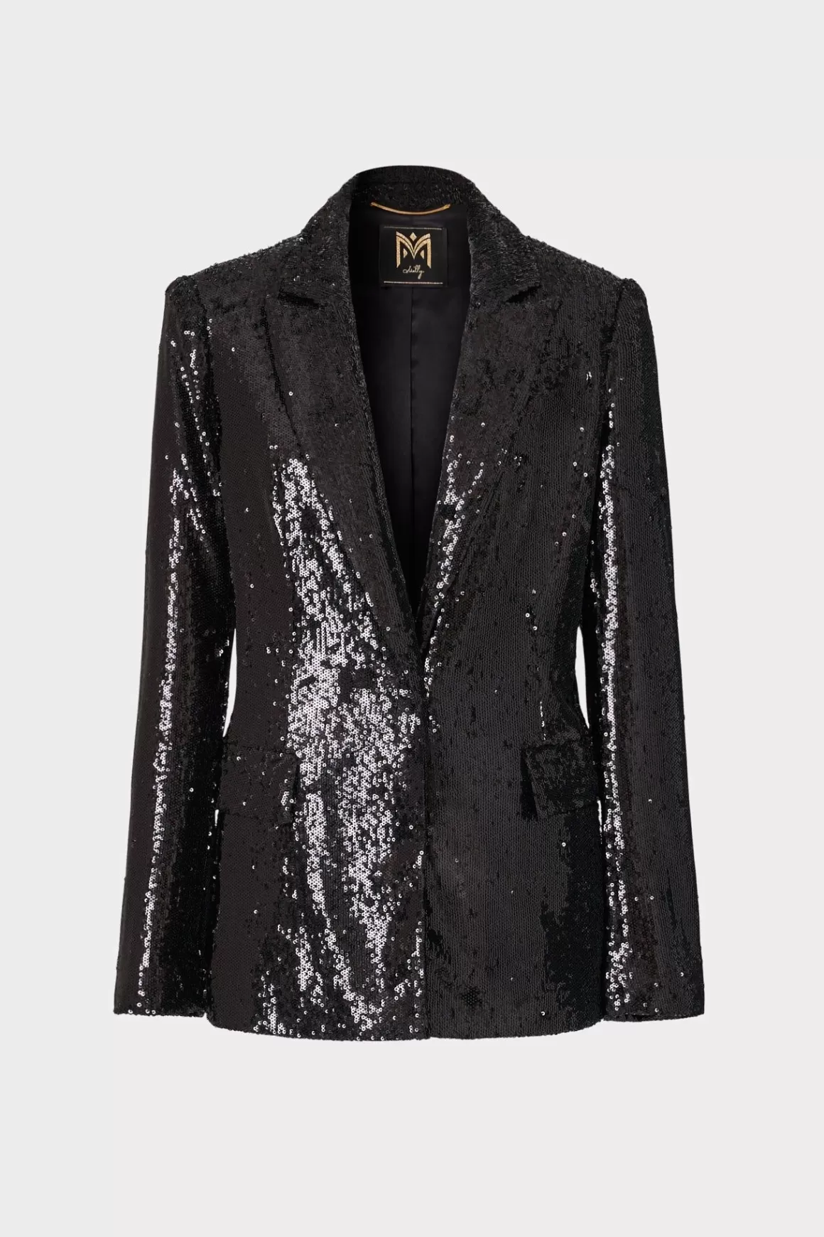 MILLY Blazers-Alexa Sequins Blazer Black