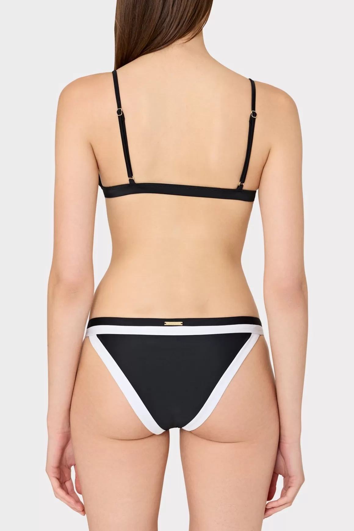 MILLY Bikinis-Amalfi Color Block Bikini Top Black Multi