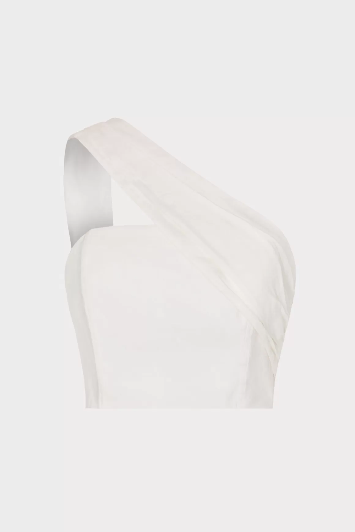 MILLY Tops-Arantza Draped One Shoulder Top White