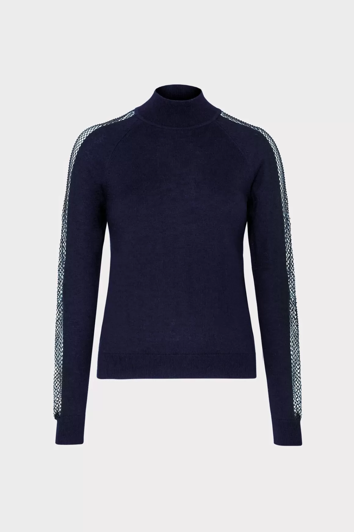 MILLY Sweaters & Knits-Crystal Racer Turtleneck Navy