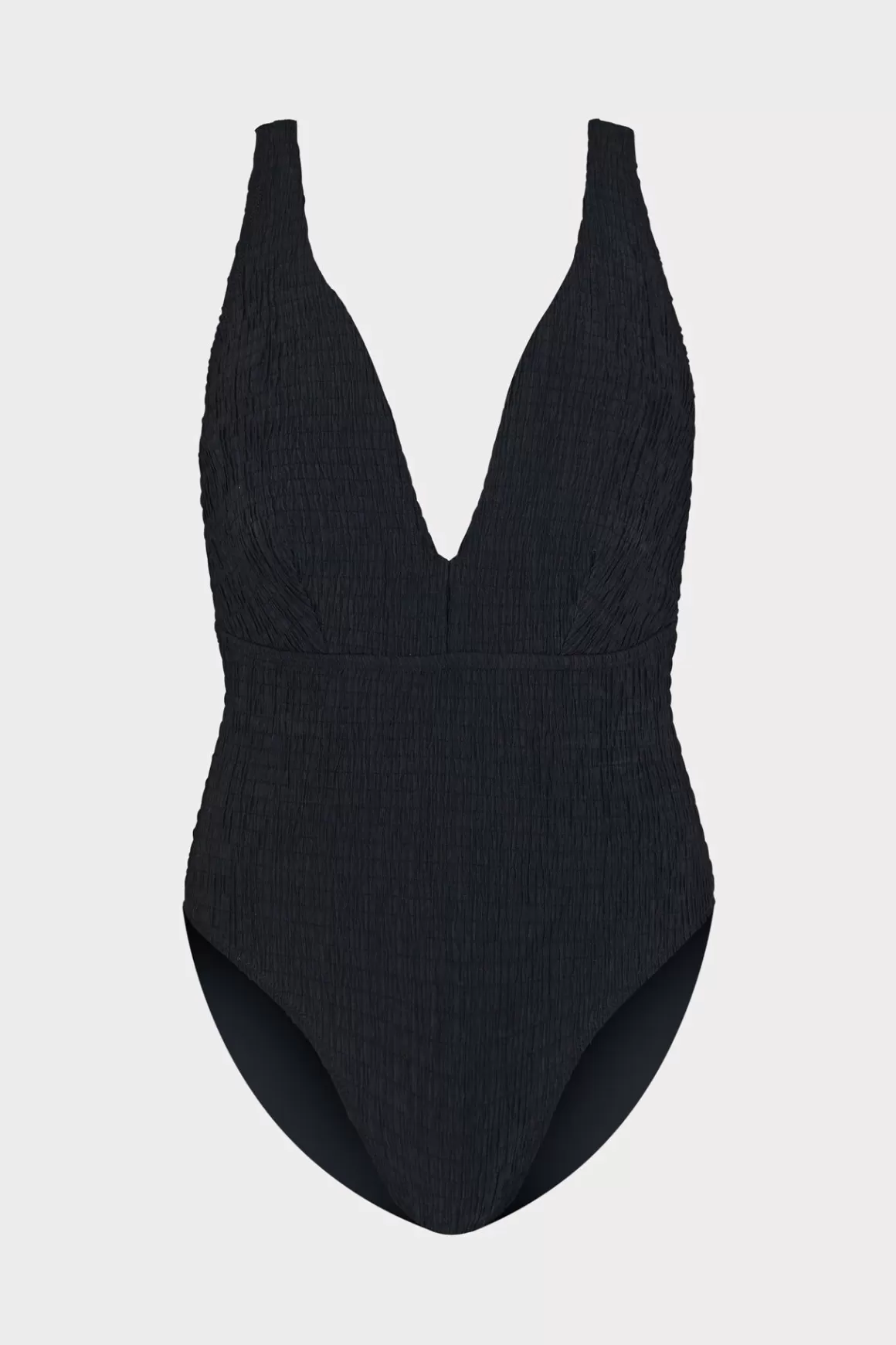 MILLY Jumpsuits & Rompers-Deep Dive One Piece With Smocking Black