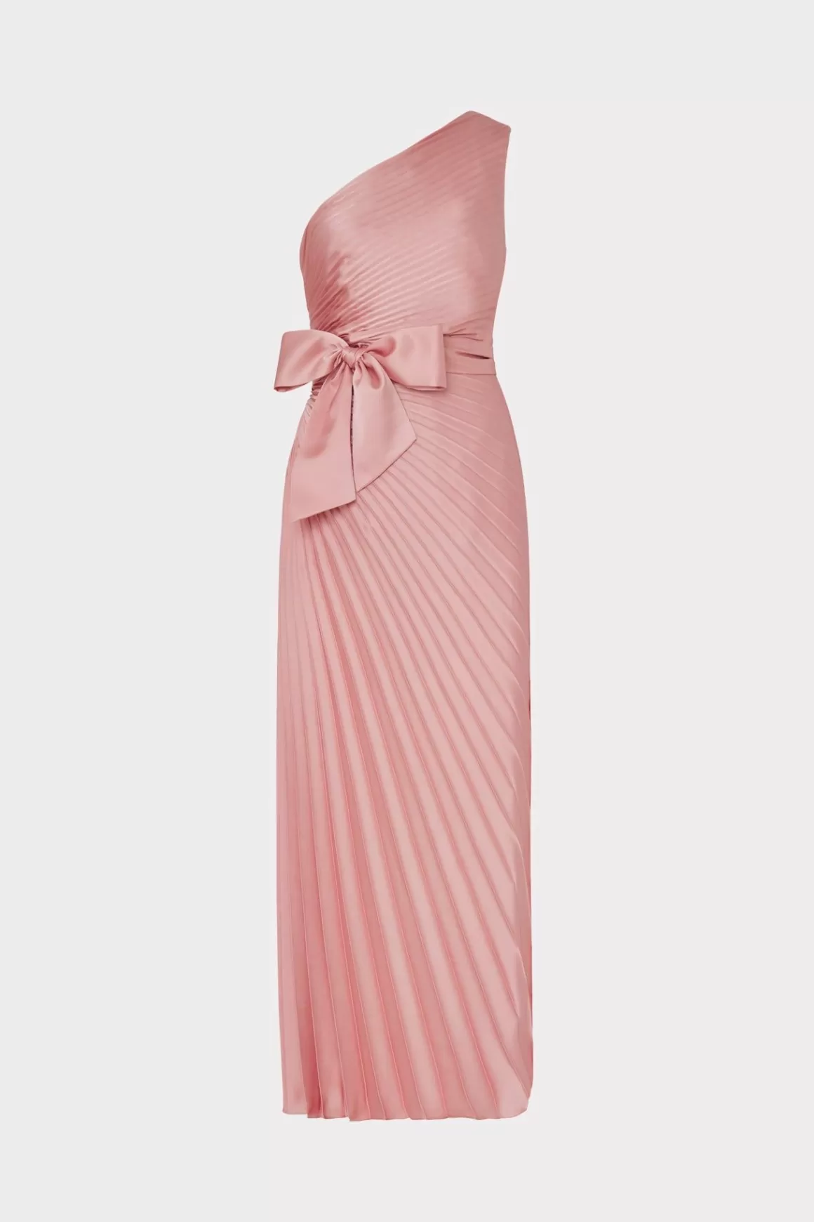 MILLY Maxi Dresses-Estelle Satin Dress Rose Gold