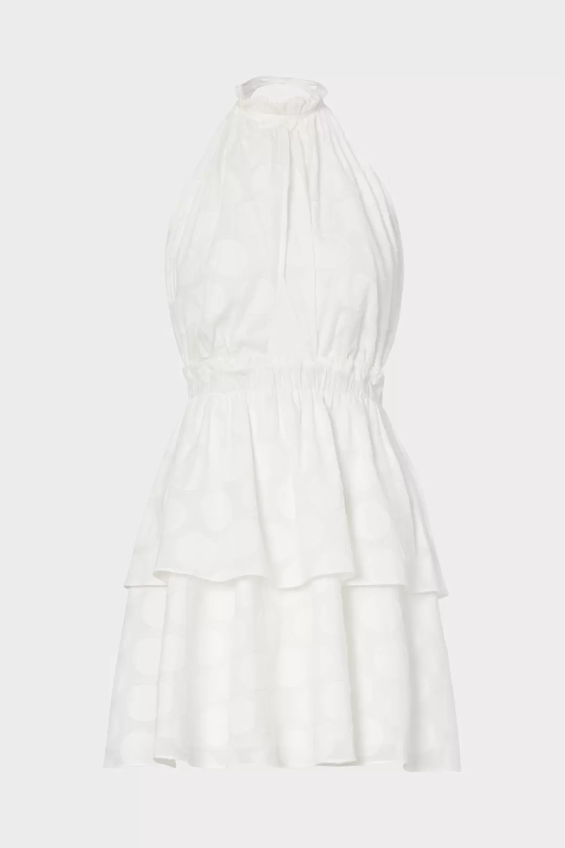 MILLY Day Dresses-Evelia Reina Graphic Dot Clipping Dress White