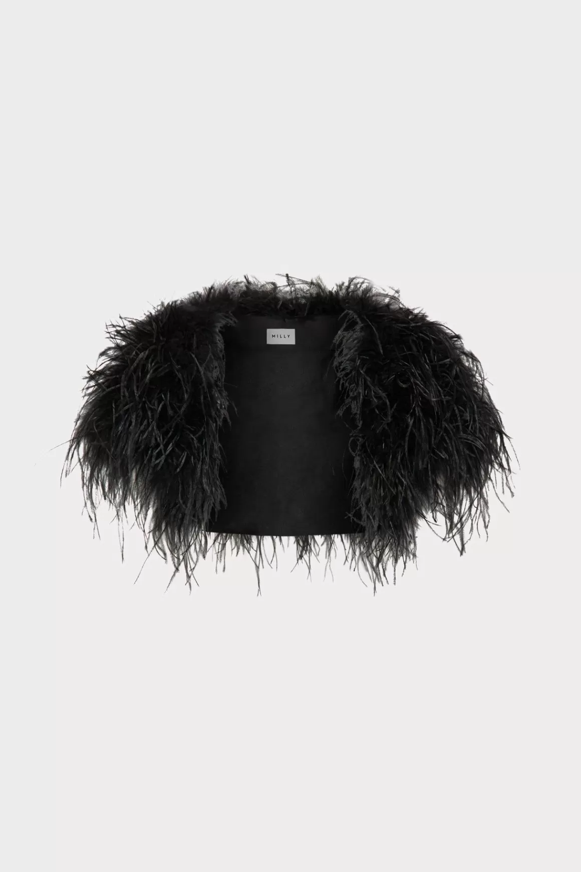 MILLY Coats & Jackets-Feather Bolero Black