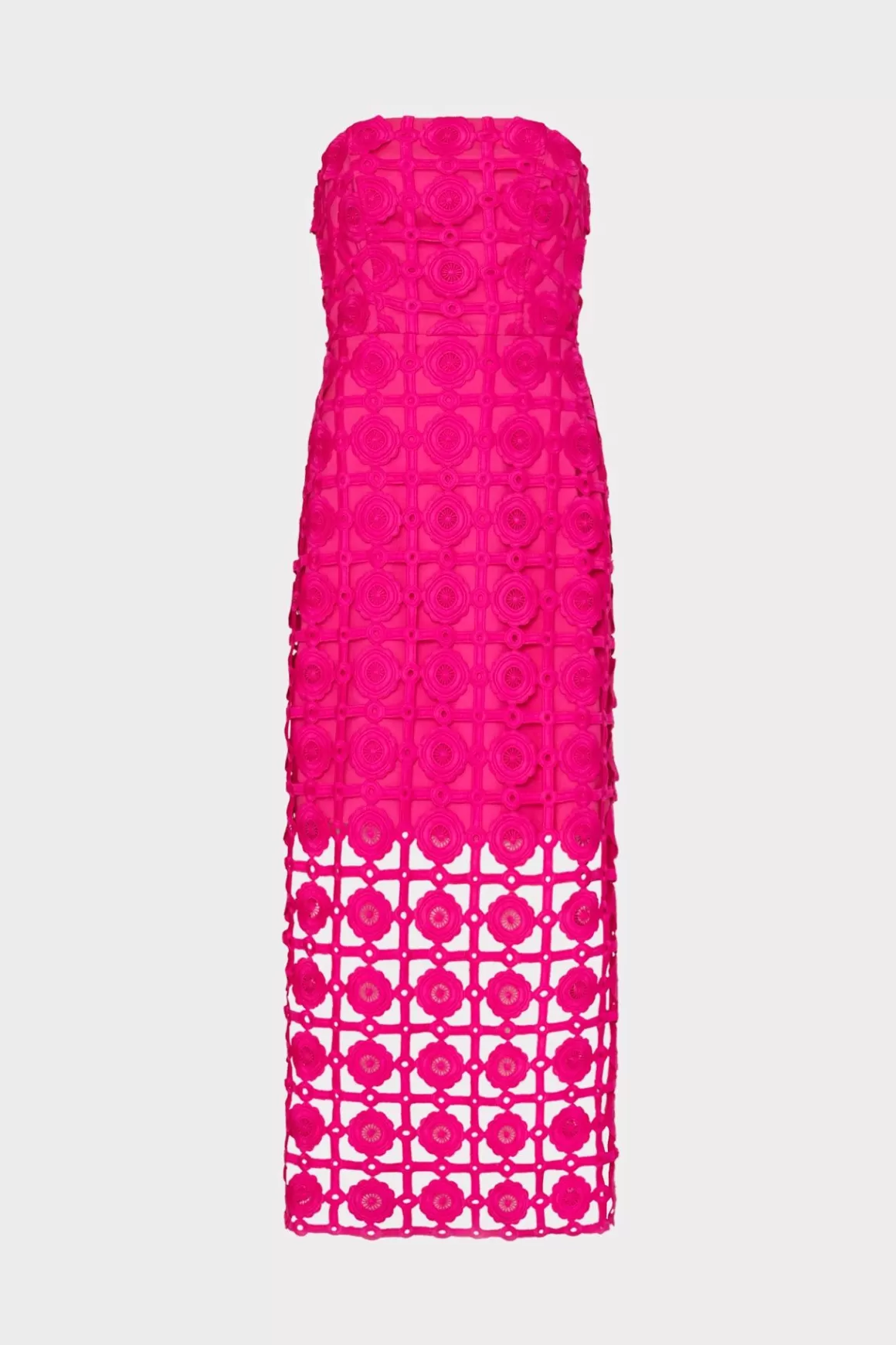 MILLY Cocktail Dresses-Kait Tile Lace Dress Milly Pink