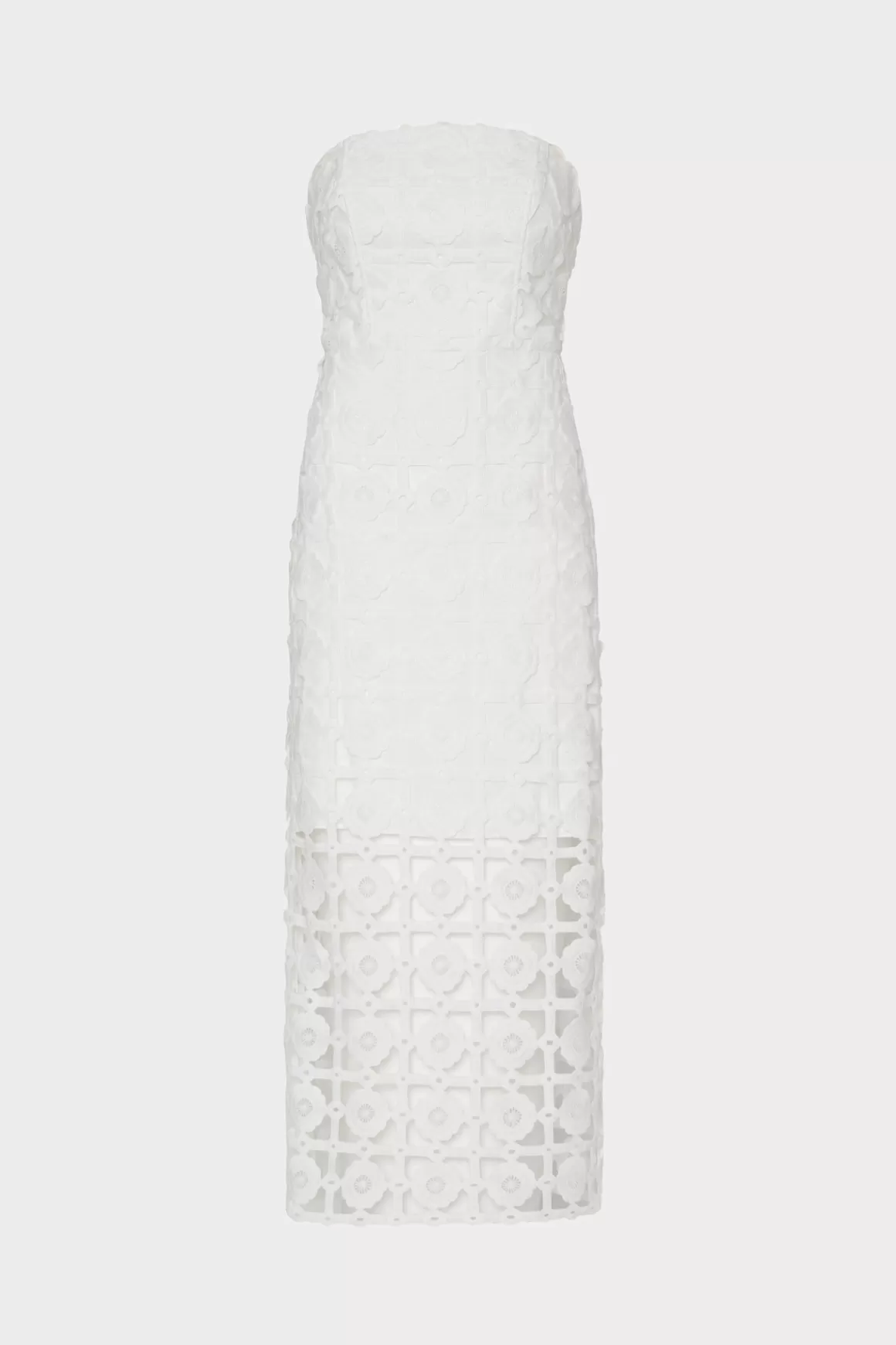 MILLY White Dresses-Kait Tile Lace Dress White