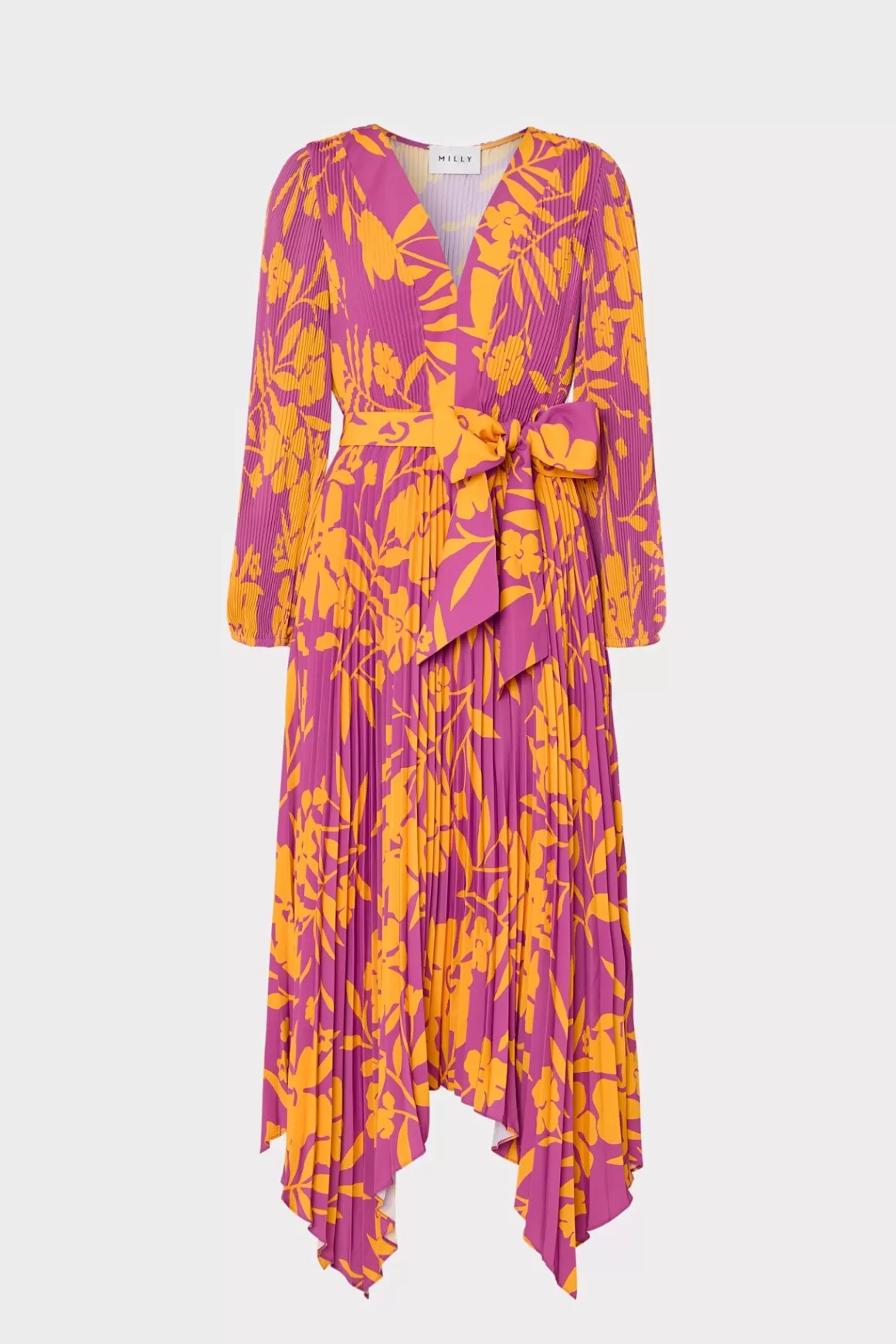 MILLY Maxi Dresses-Liora Marigold Aroma Pleated Dress Multi