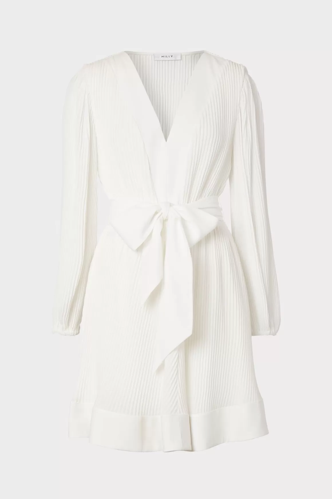 MILLY Jumpsuits & Rompers-Liv Pleated Dress White