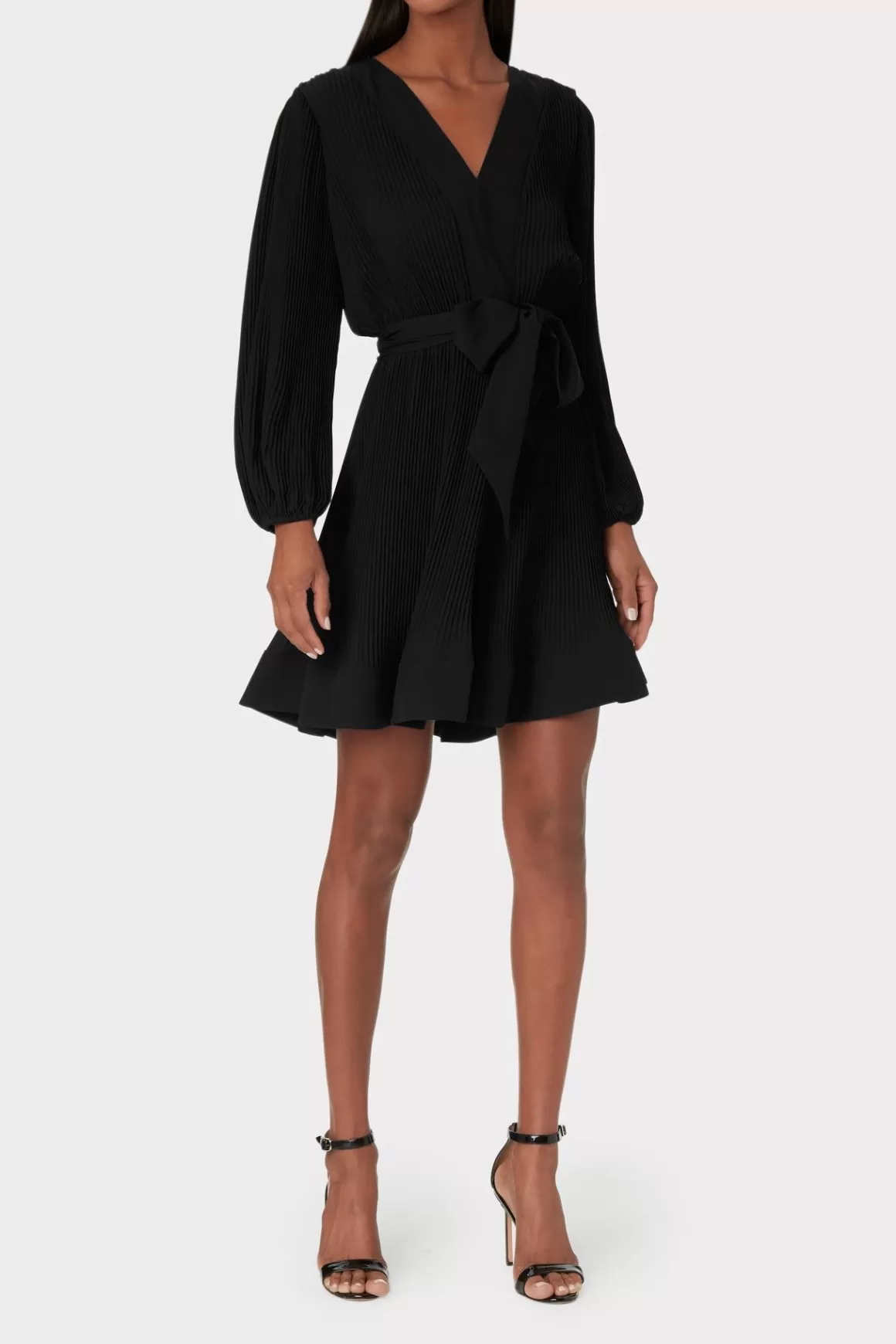 MILLY Cocktail Dresses-Liv Pleated Dress Black