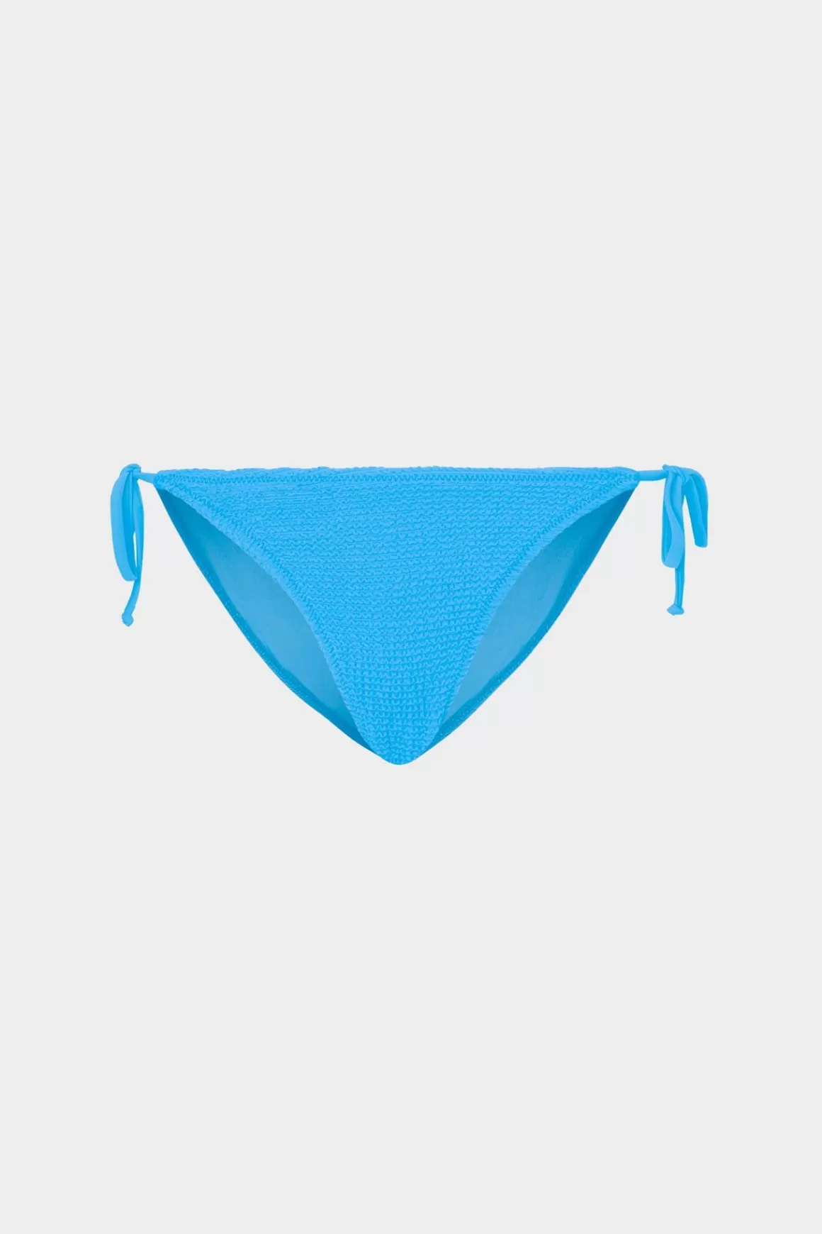 MILLY Bikinis-Lori Textured Side Tie Bikini Bottom Blue