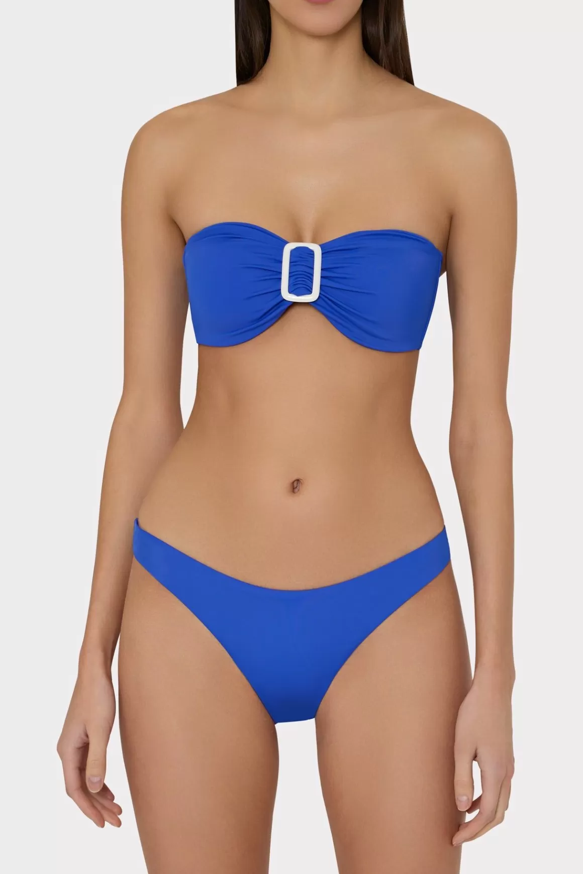 MILLY Bikinis-Margot Bandeau Top Blue