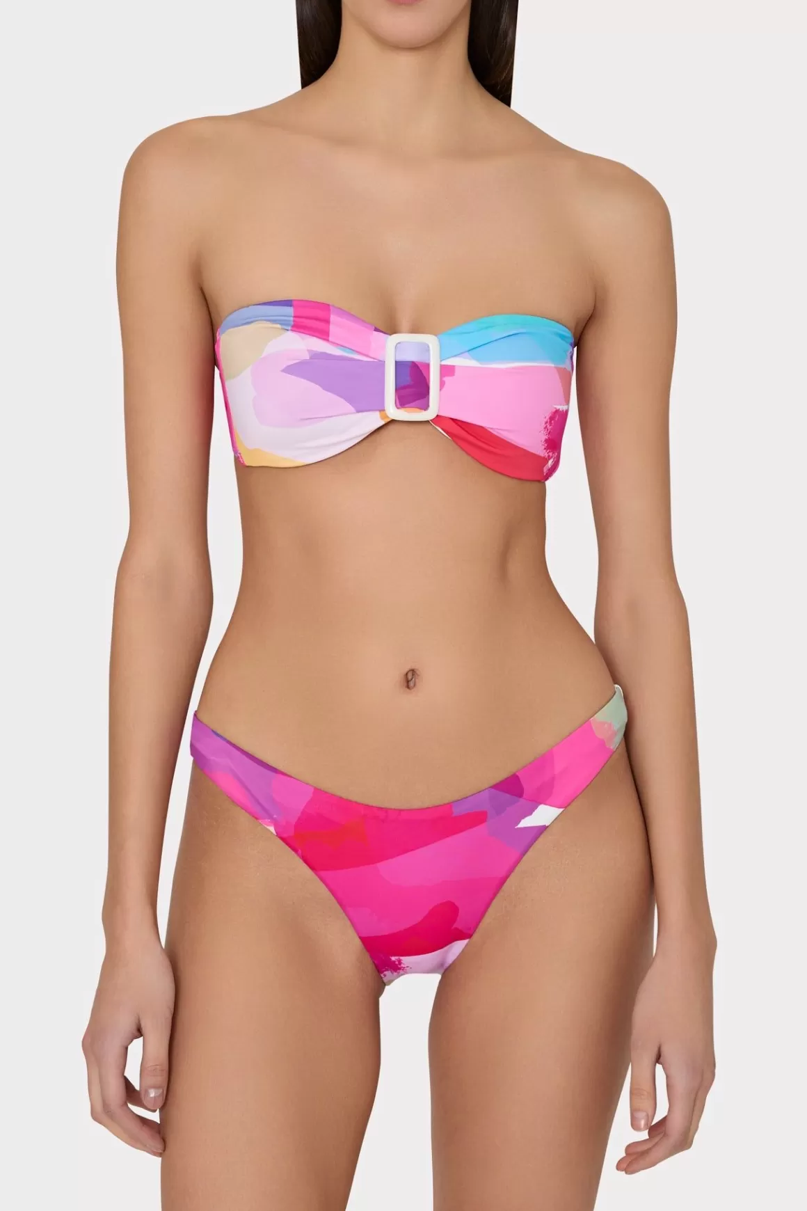 MILLY Jumpsuits & Rompers-Margot Rainbow Waterfall Bikini Bottom Multi