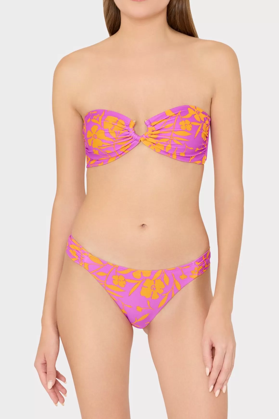 MILLY Bikinis-Marigold Aroma Bandeau Top Multi