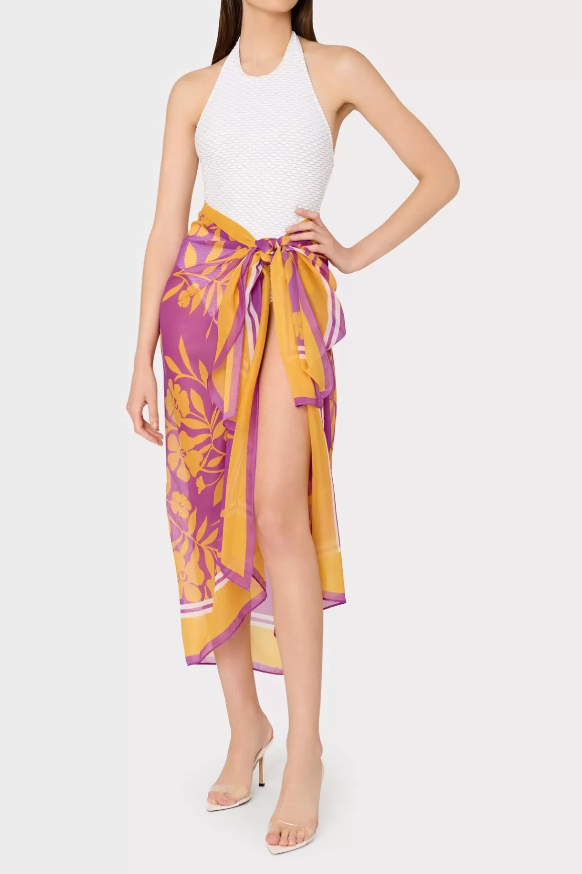 MILLY Jumpsuits & Rompers-Marigold Aroma Chiffon Sarong Multi