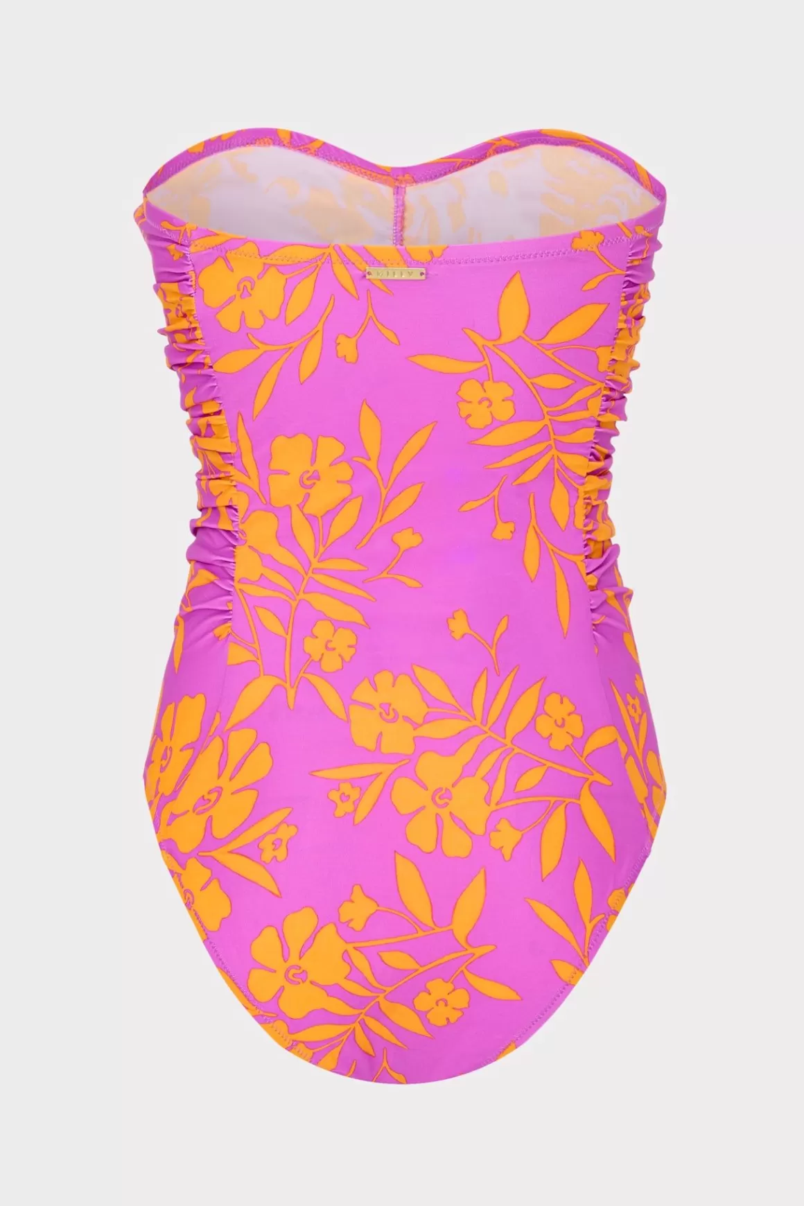 MILLY One Piece Swimsuits-Marigold Aroma Ruched One Piece Pink Multi