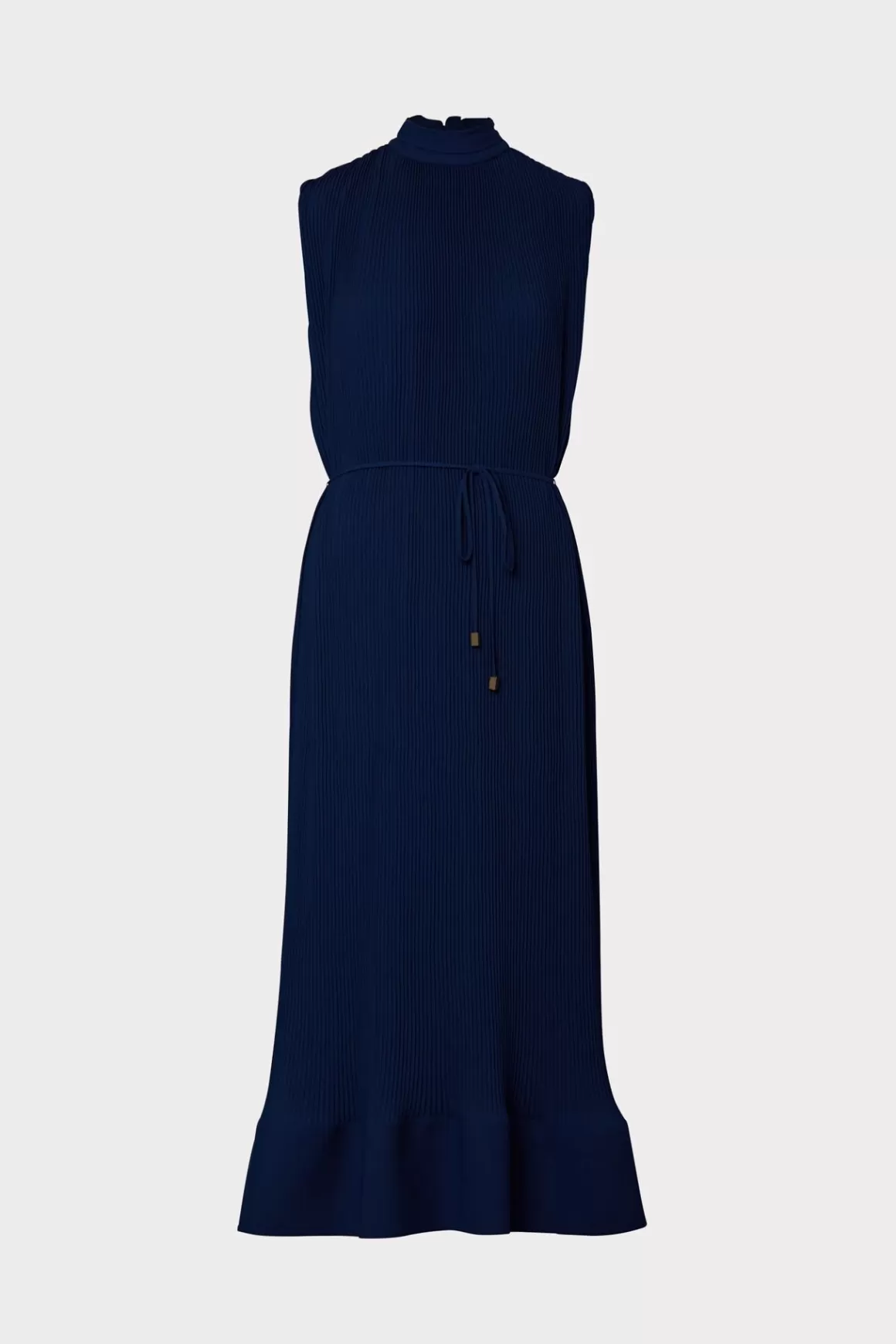 MILLY Jumpsuits & Rompers-Melina Solid Pleated Dress Navy