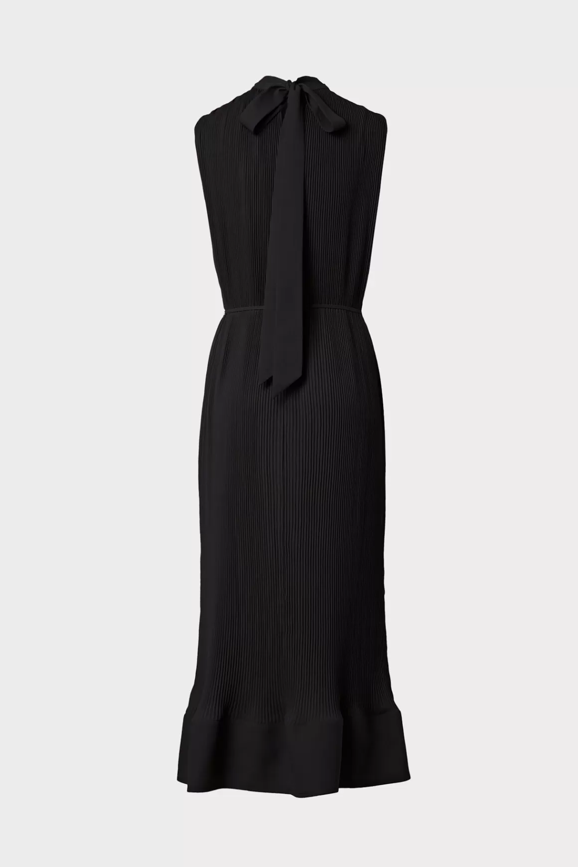 MILLY Guest Of Dresses-Melina Solid Pleated Dress Black