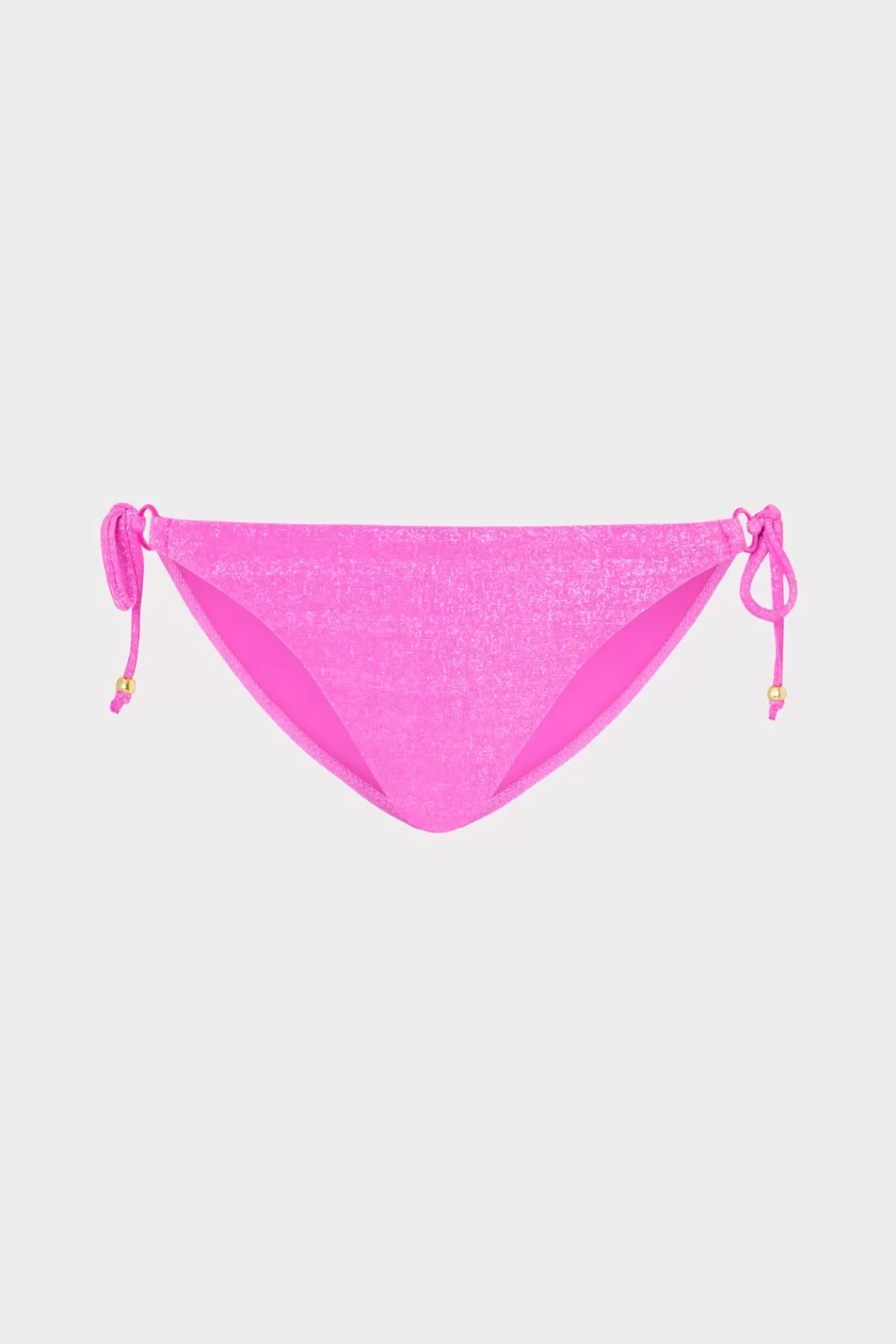 MILLY Bikinis-Metallic Ring Bikini Bottom Fuchsia/Silver