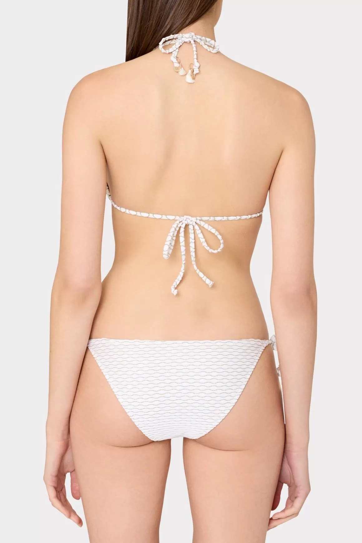 MILLY Bikinis-Millie String Bikini Bottom White