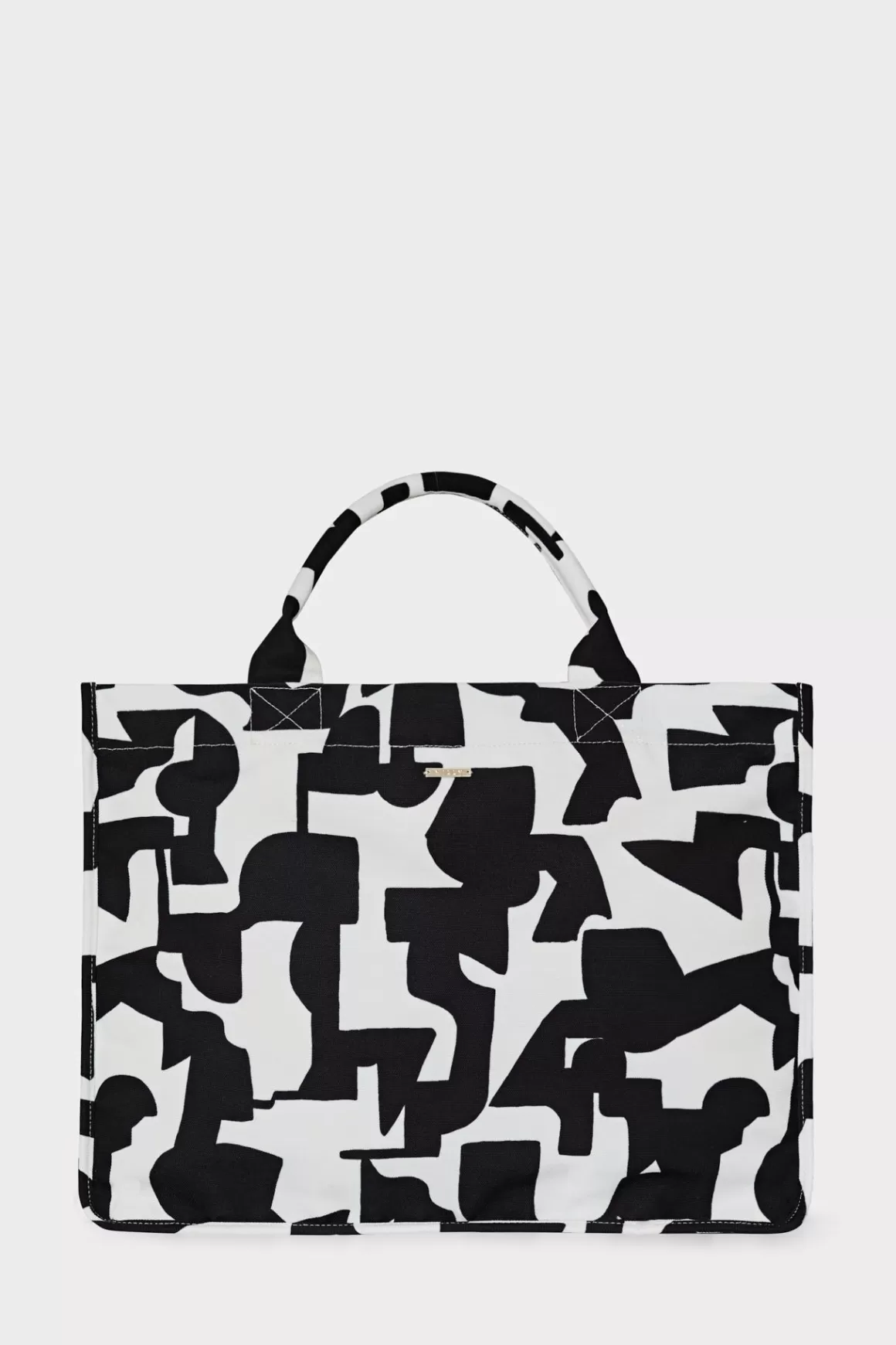 MILLY Accessories- Mimi Tote Bag Black/Ecru