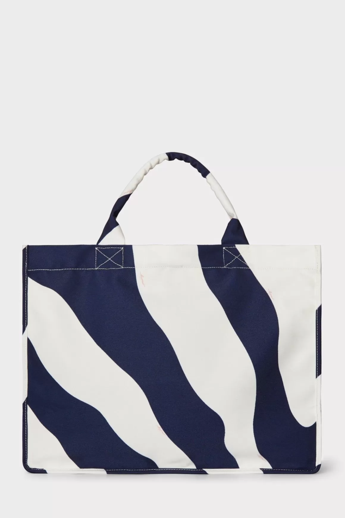 MILLY Accessories-Mimi Canvas Tote Ecru/Navy