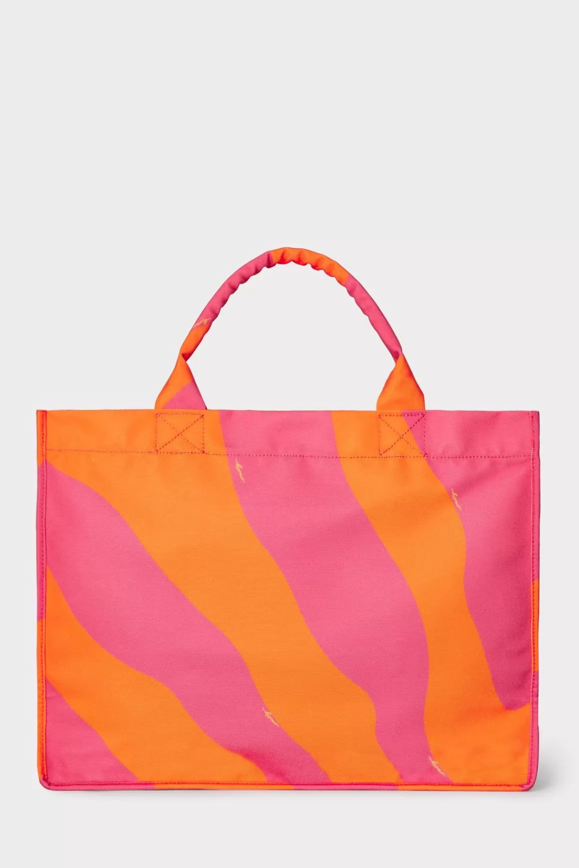 MILLY Accessories-Mimi Canvas Tote Milly Pink/Tangerine