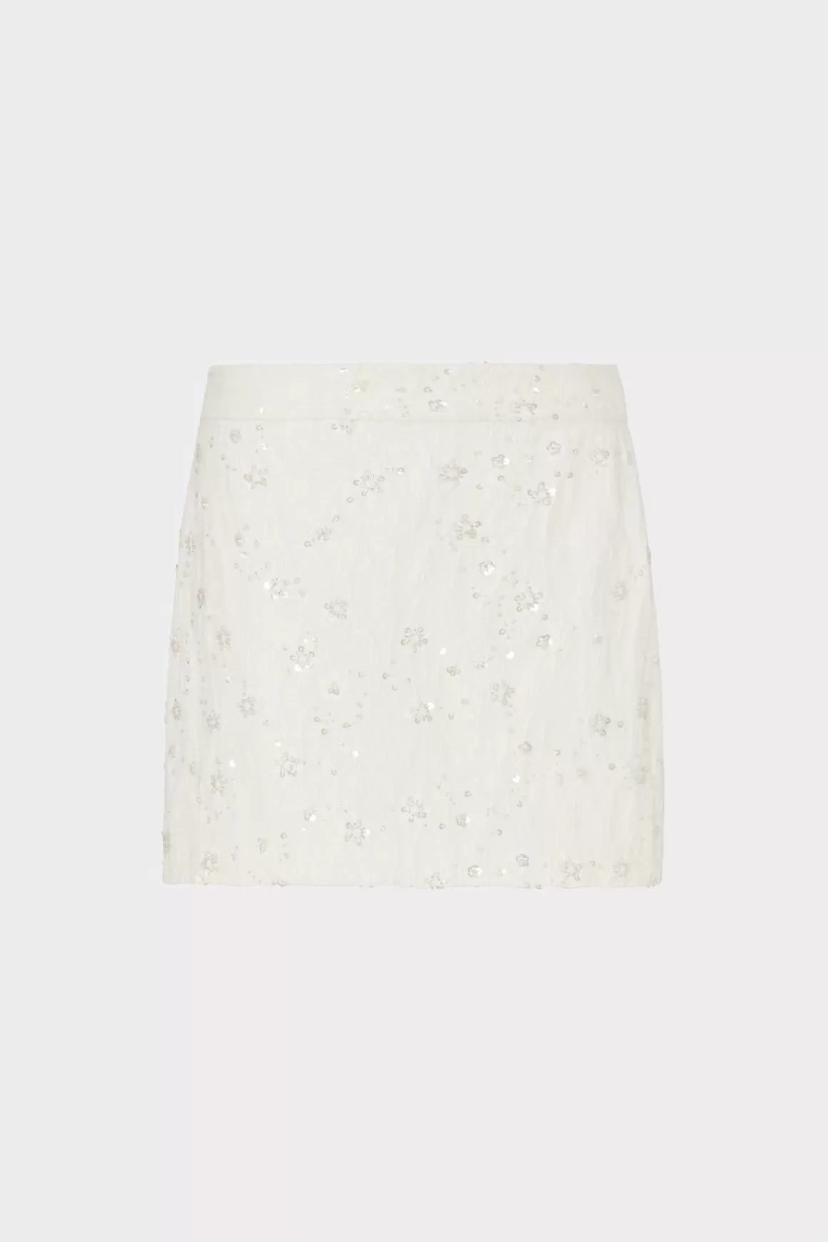 MILLY Skirts-Modern Mini Beaded Skirt Ecru