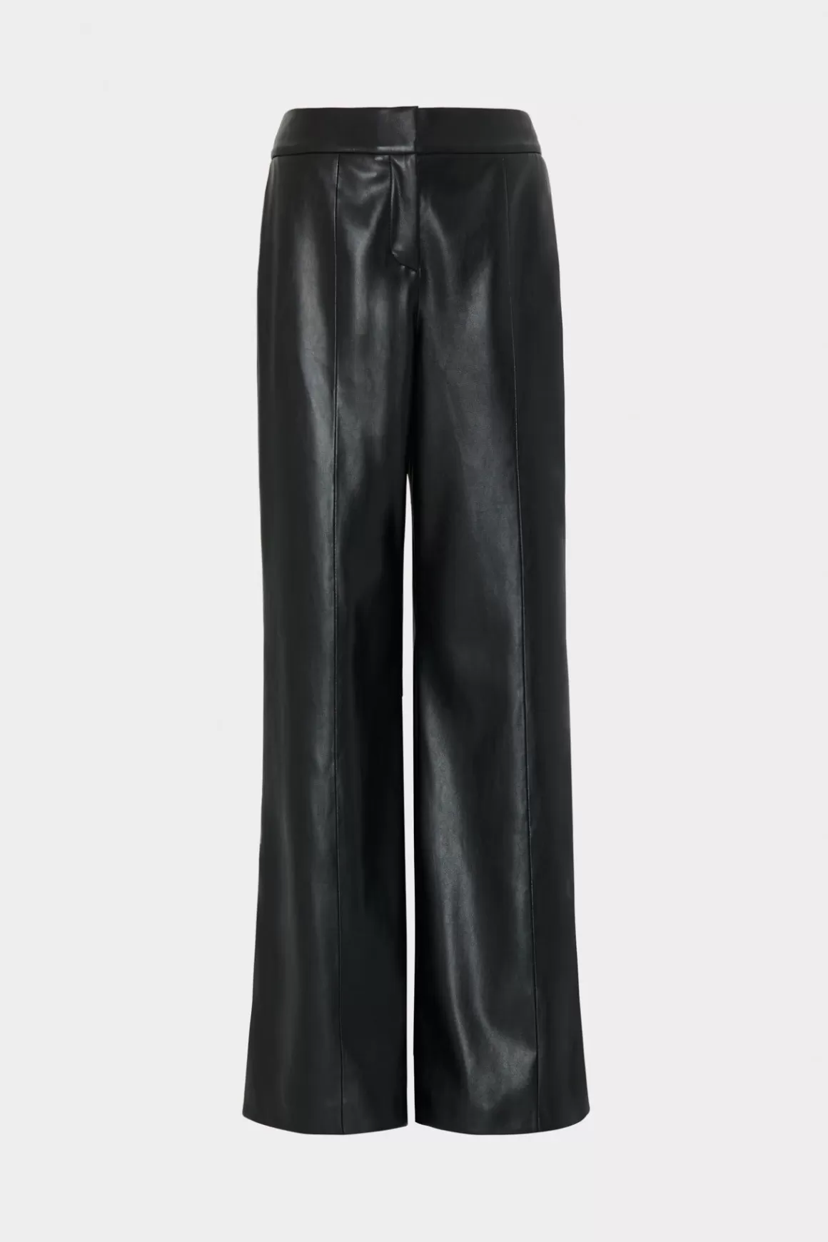 MILLY Pants-Nash Vegan Leather Pants Black