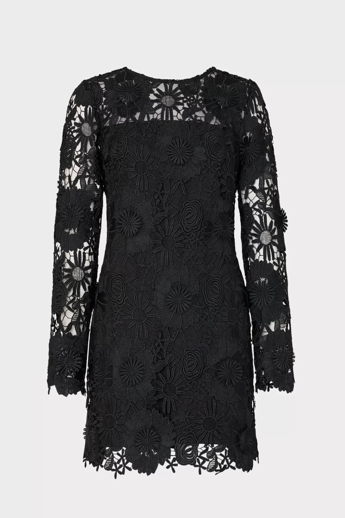 MILLY Little Black Dresses-Nessa 3D Lace Dress Black