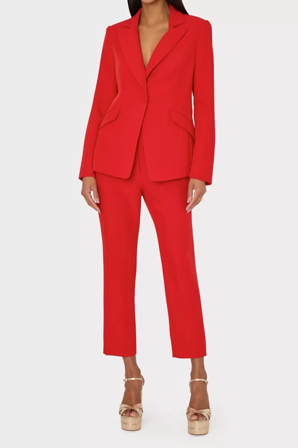 MILLY Jumpsuits & Rompers-Nicola Cady Pants Red