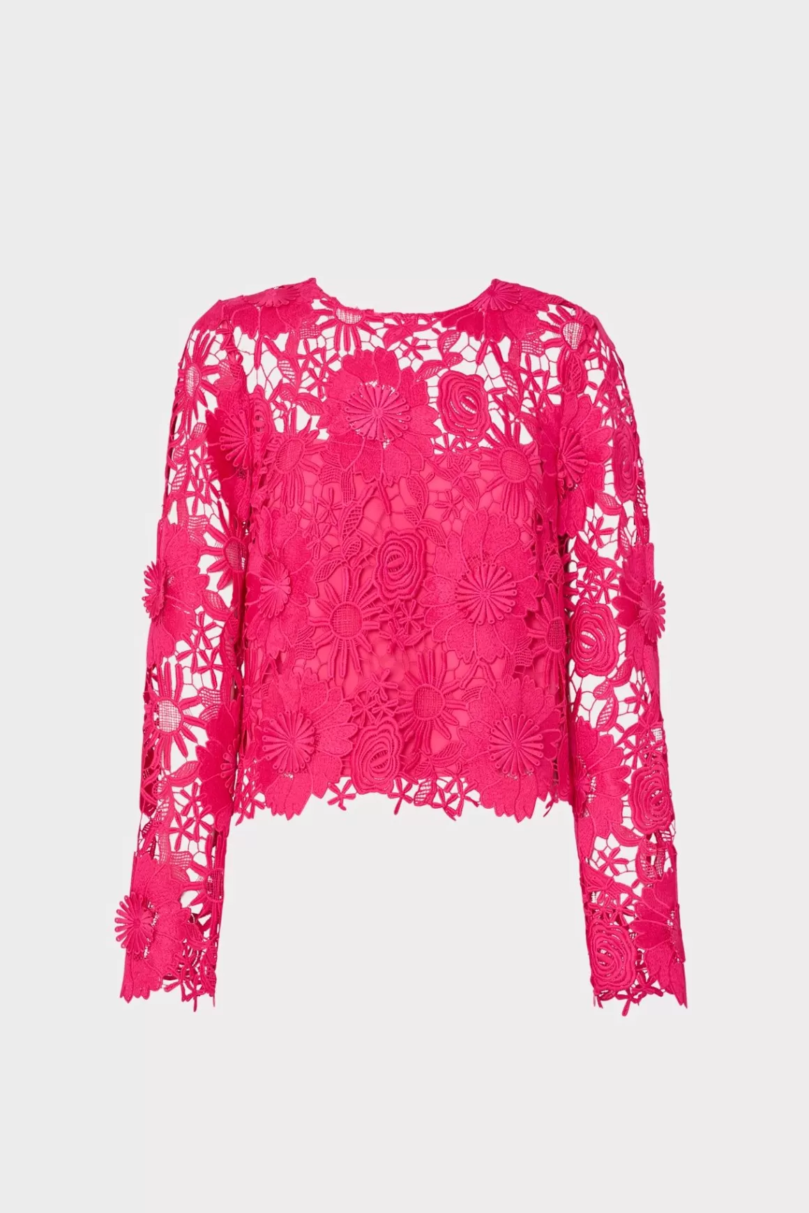 MILLY Tops-Nori 3D Lace Shirt Milly Pink