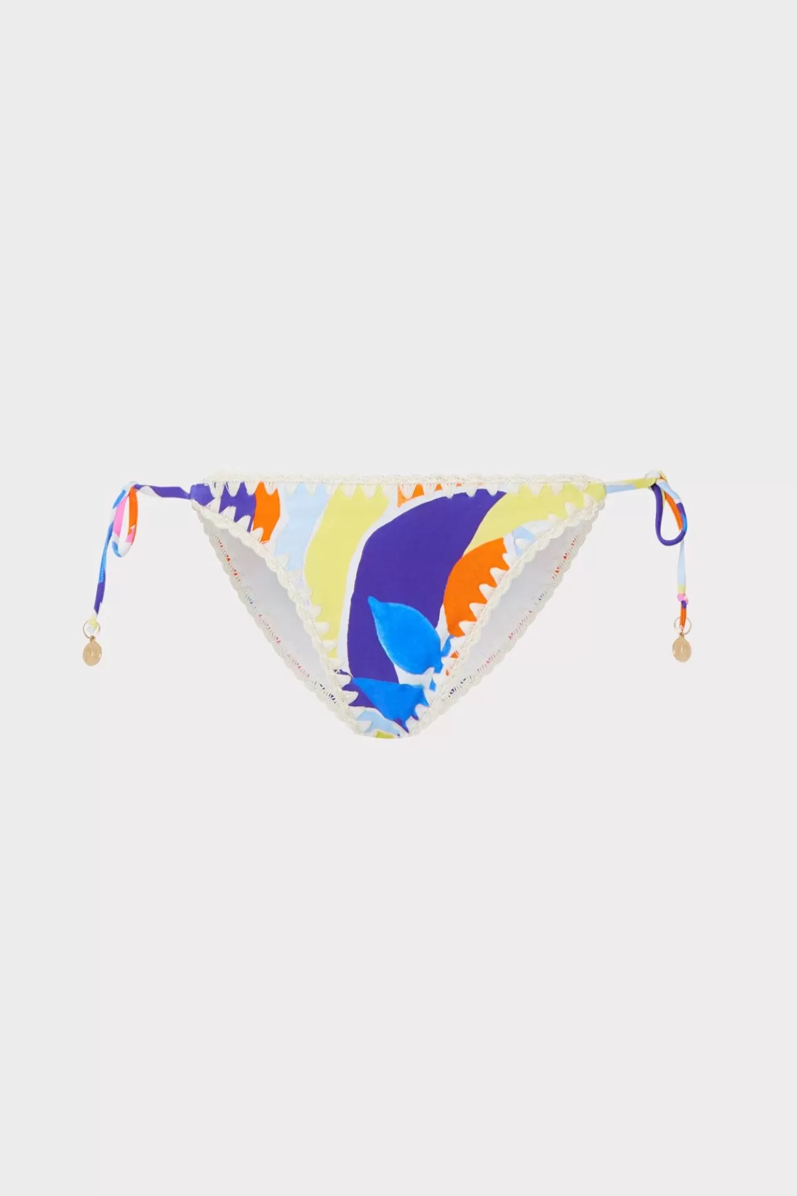 MILLY Bikinis-Painted Bloom Bikini Bottom Blue Multi