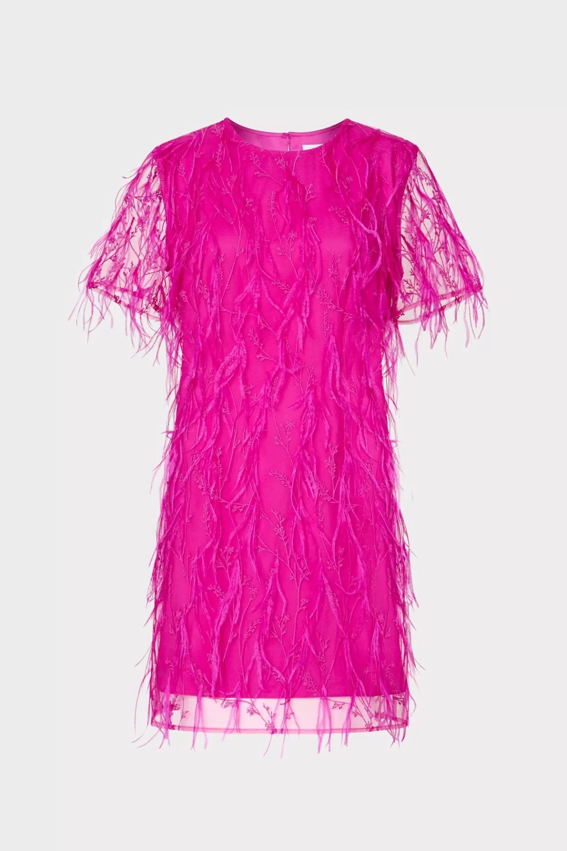 MILLY Pink Dresses-Rana Feather Dress Fuchsia