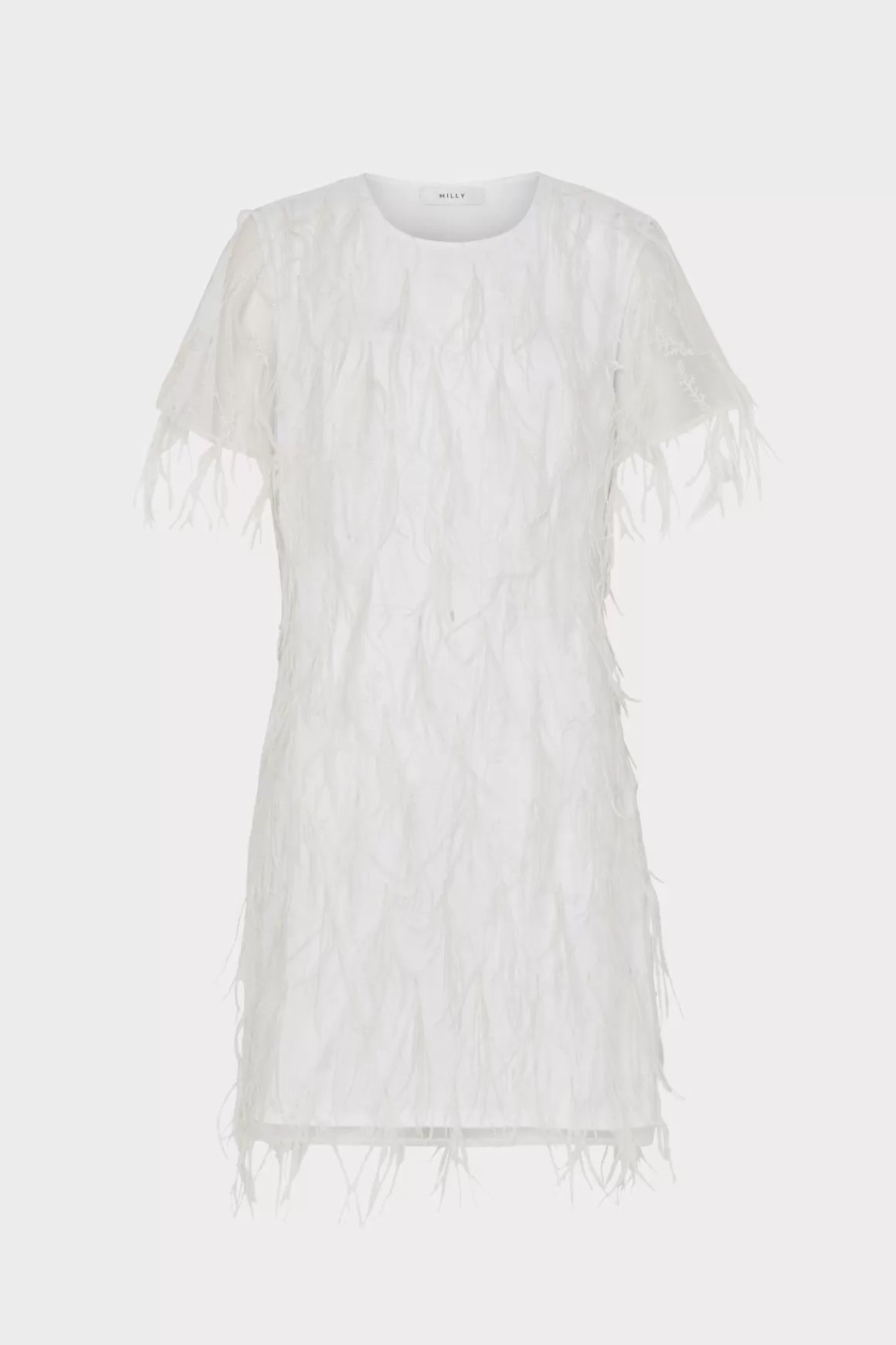 MILLY White Dresses-Rana Feather Dress White