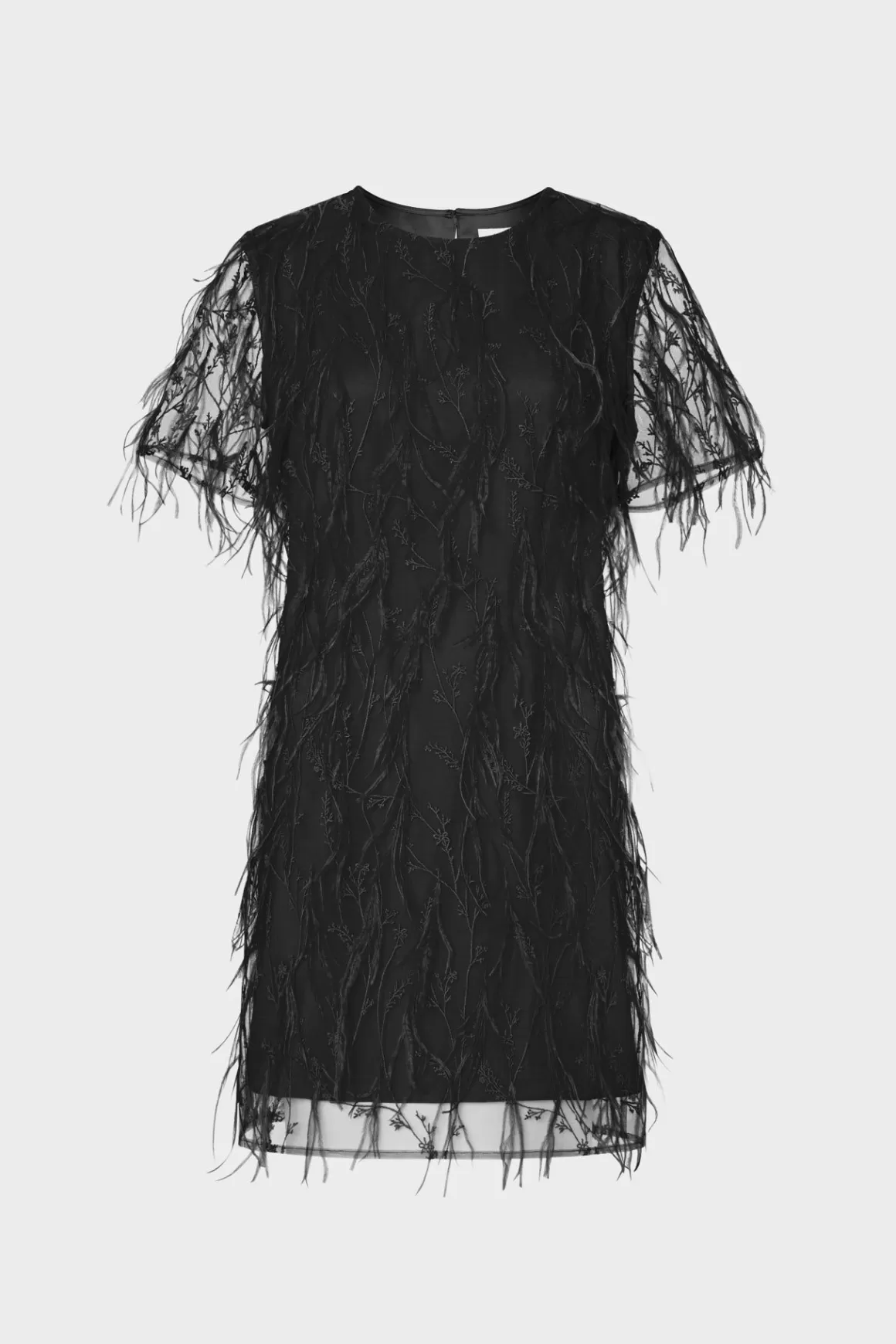 MILLY Little Black Dresses-Rana Feather Dress Black