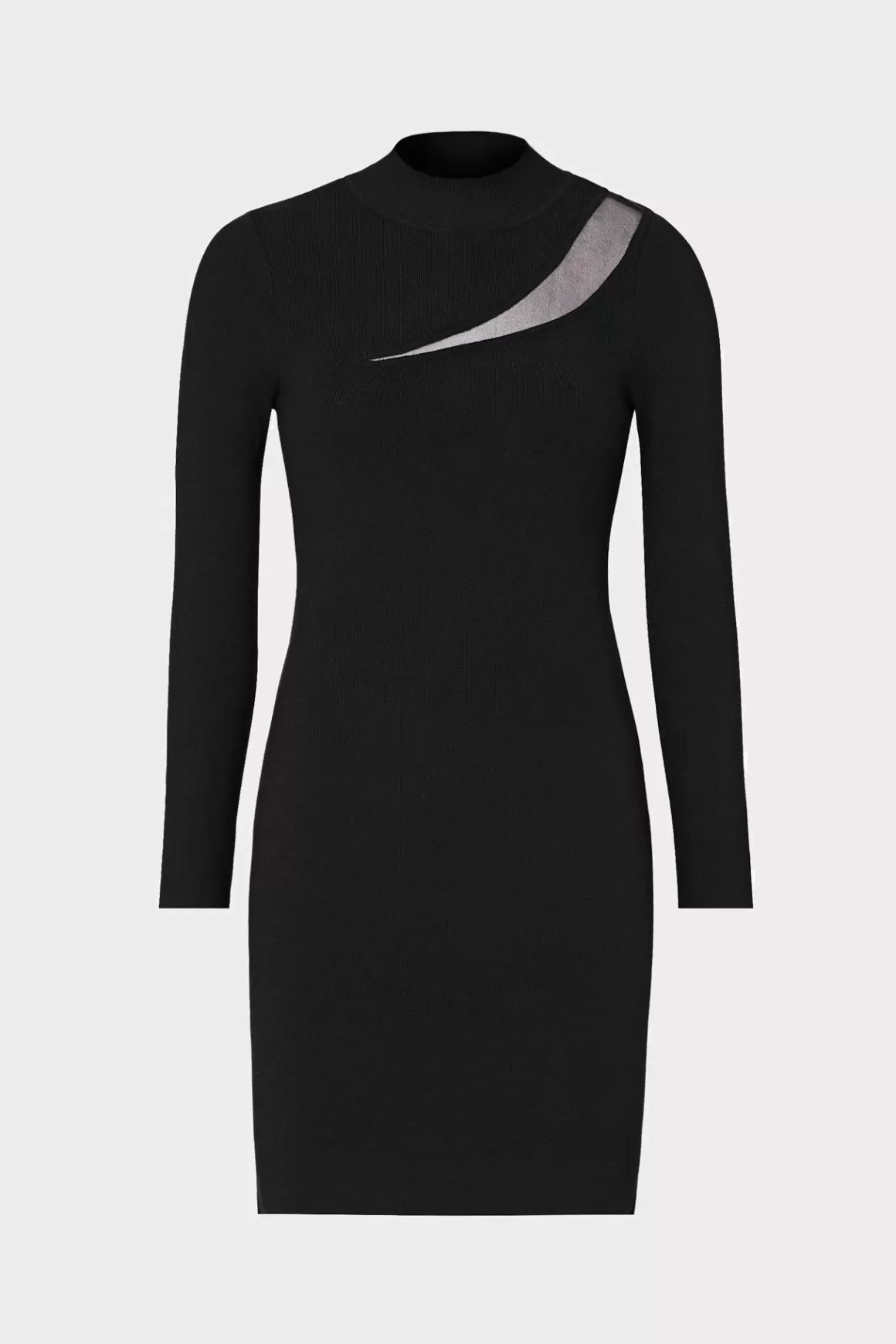 MILLY Sweaters & Knits-Ren Sheer Cut Out Mini Dress Black