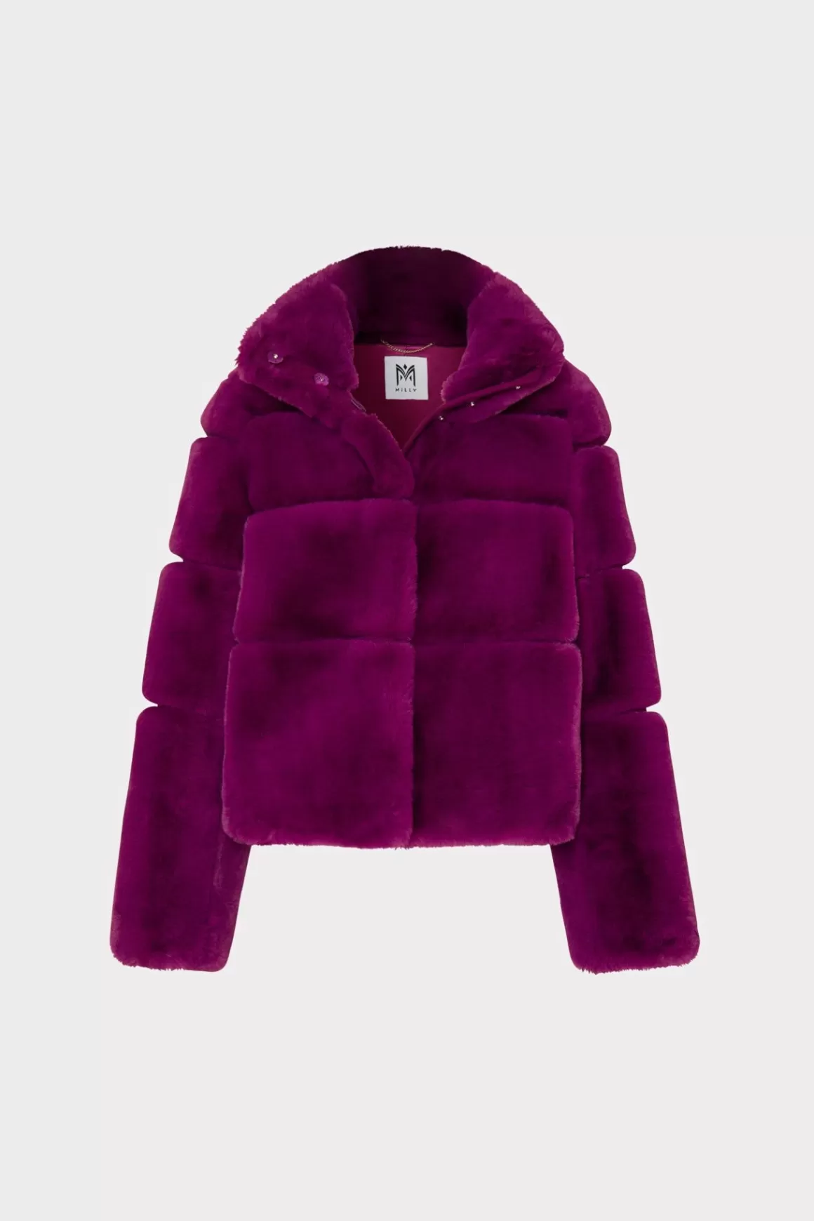 MILLY Coats & Jackets-Rivera Faux Fur Jacket Purple