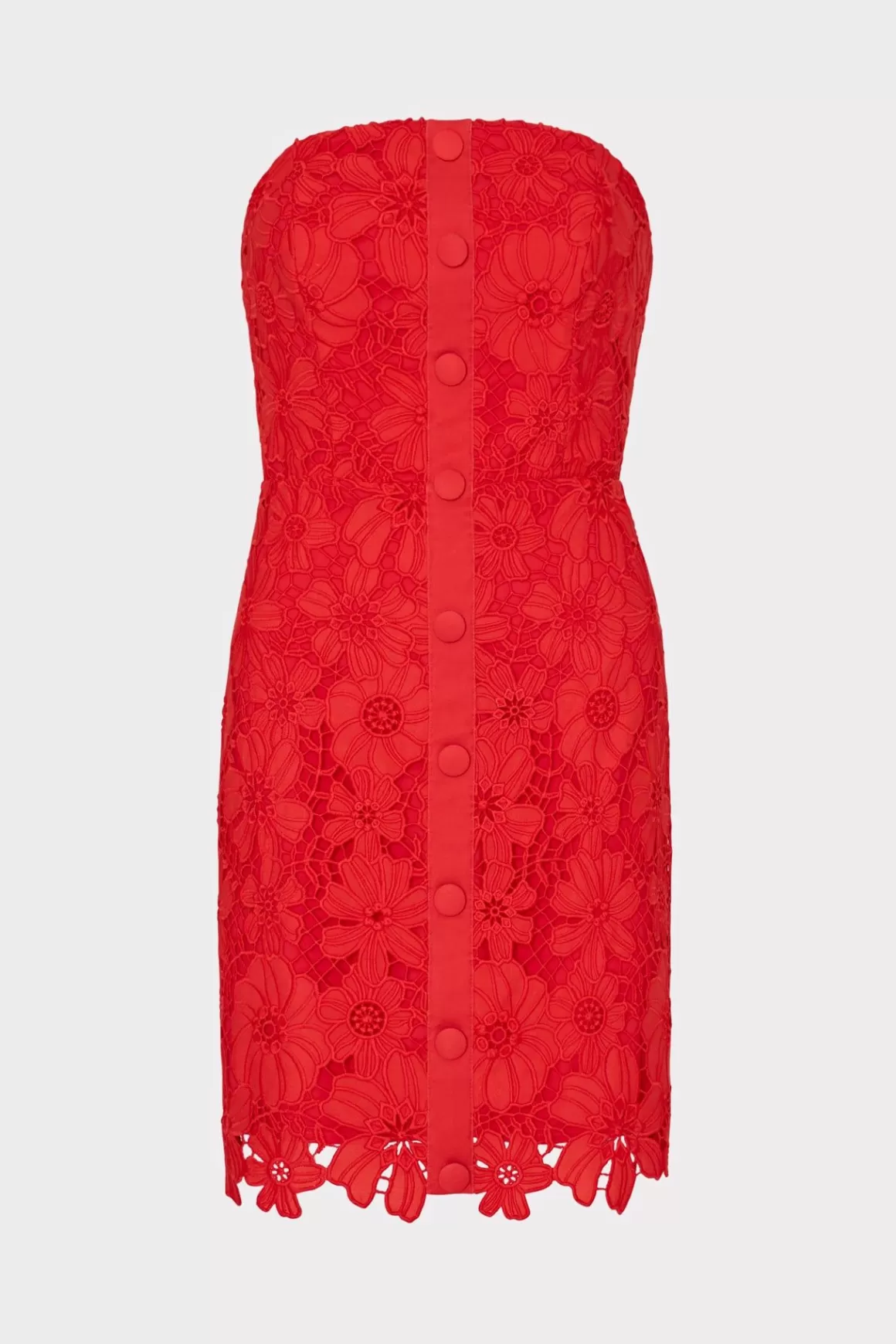 MILLY Mini Dresses-Roja Lace Mini Dress Red