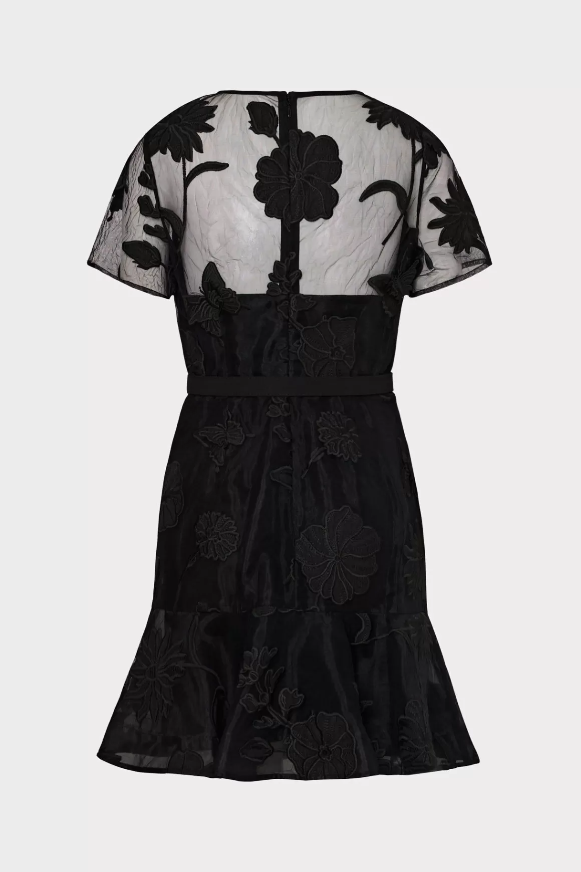 MILLY Little Black Dresses-Rosie 3D Butterfly Embroidery Dress Black