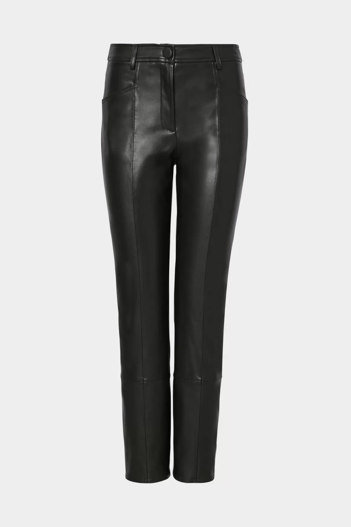 MILLY Pants-Rue Vegan Leather Pants Black