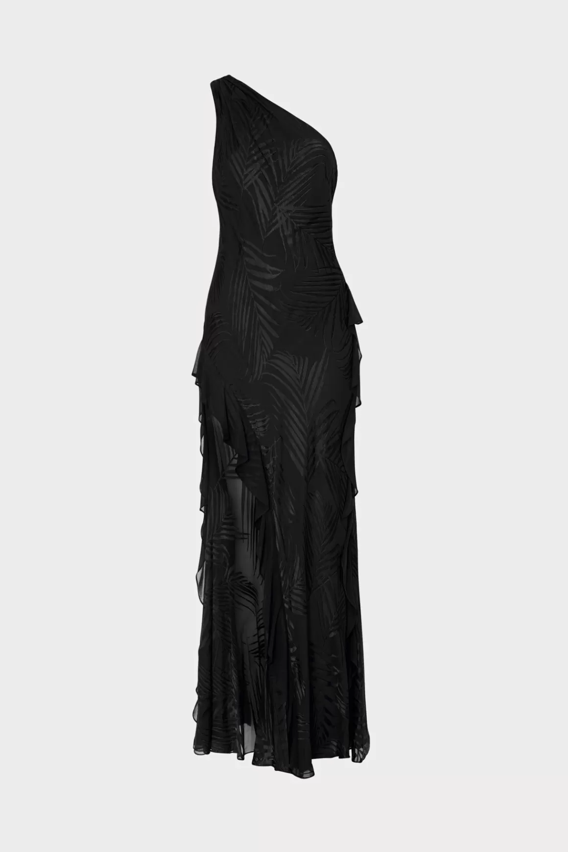 MILLY Maxi Dresses-Ryanna Chiffon Devore Dress Black