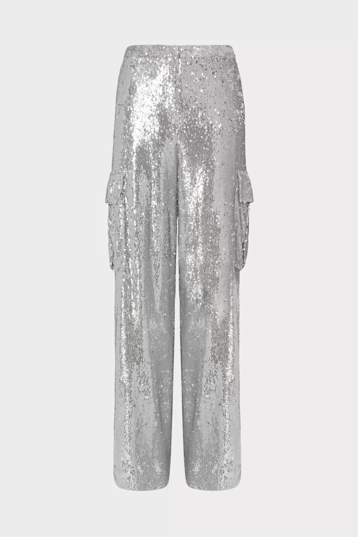 MILLY Matching Sets-Saison Sequins Cargo Pants Silver