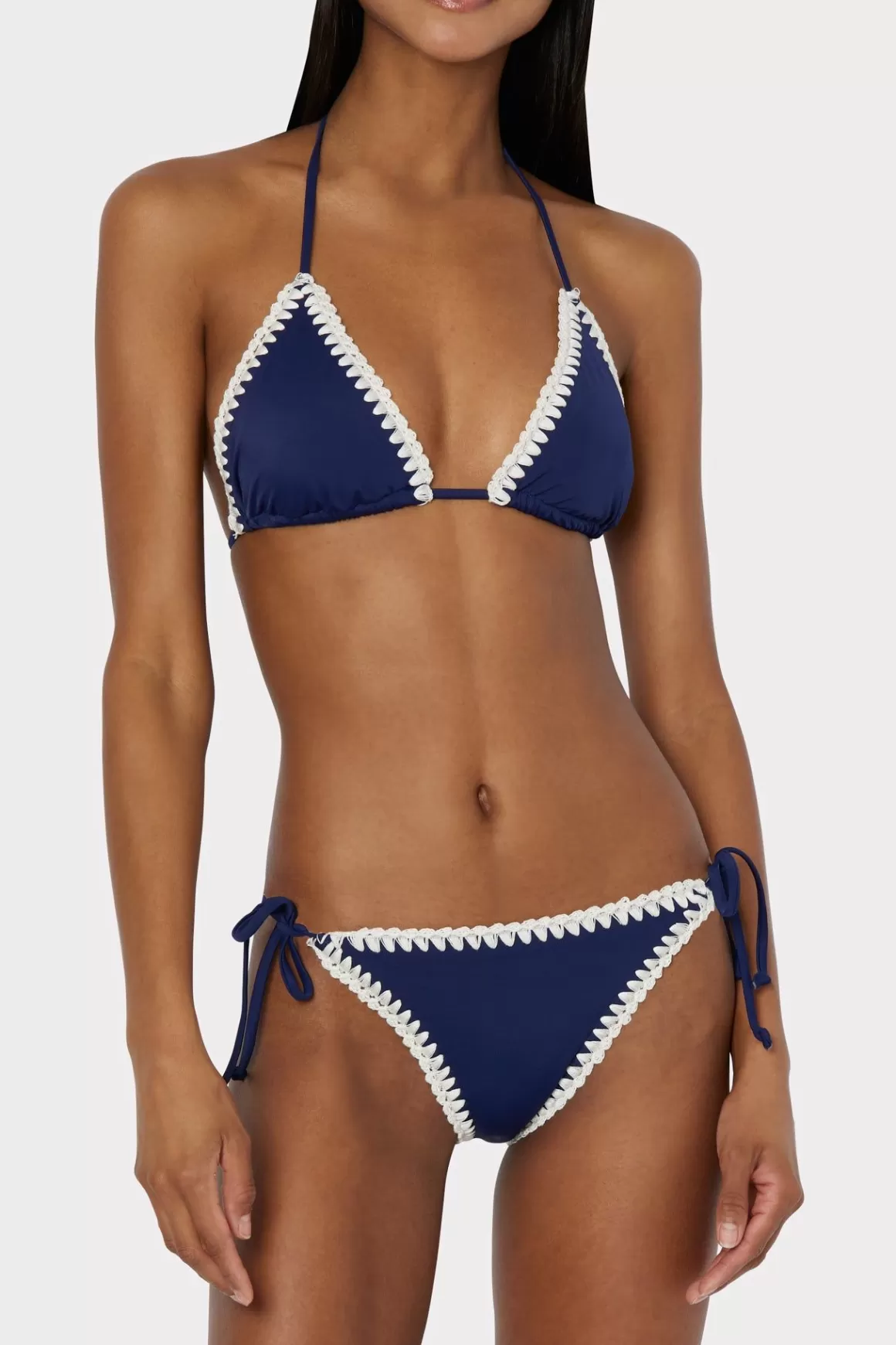 MILLY Jumpsuits & Rompers-Solid Bikini Bottom Navy