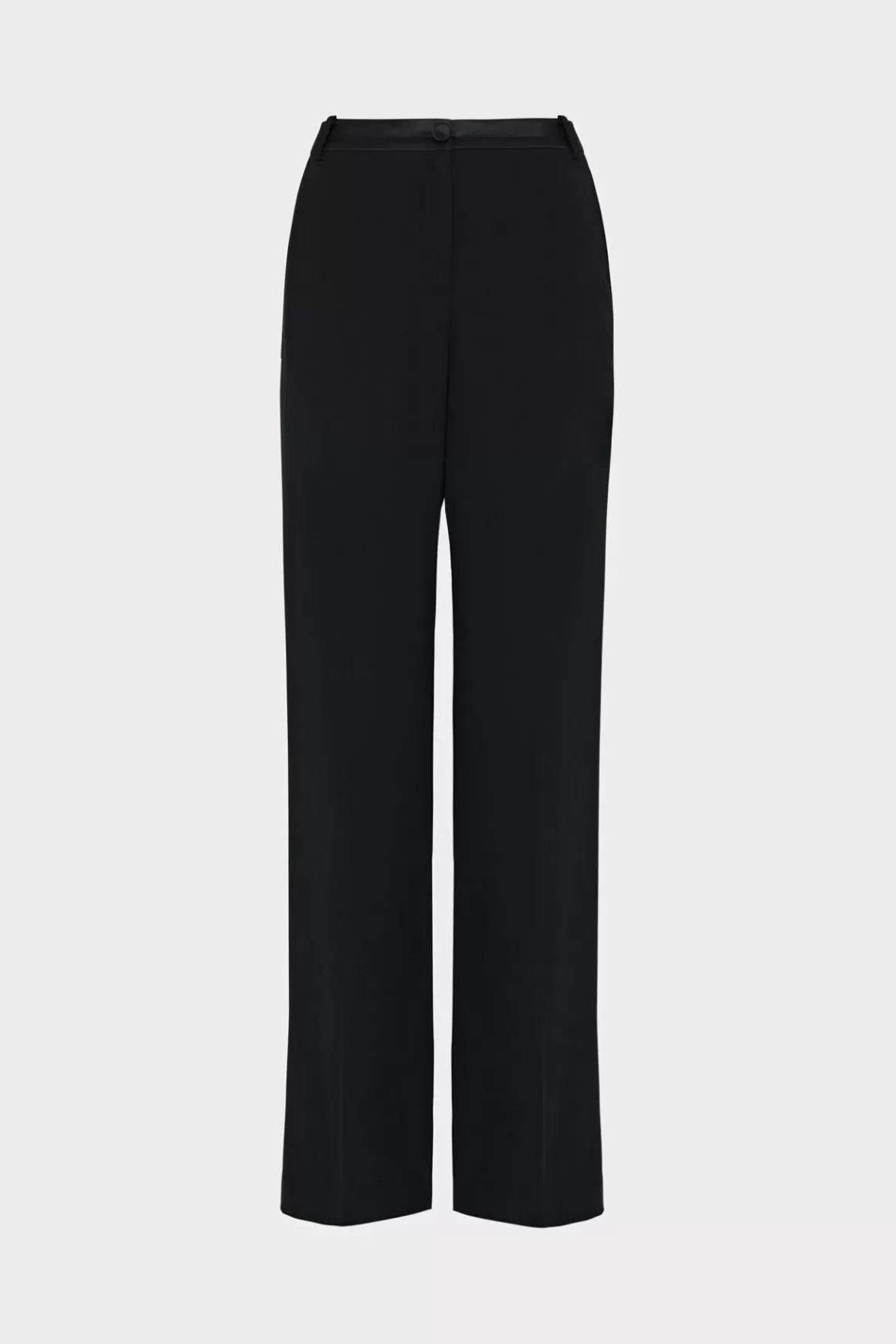 MILLY Matching Sets-Soren Low-Rise Hammered Satin Pants Black