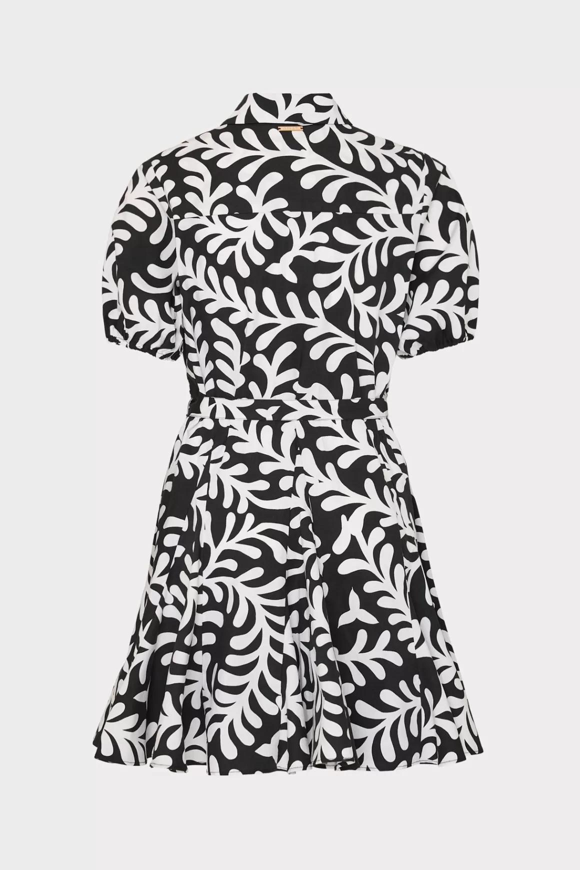 MILLY Little Black Dresses-Spanish Vine Poplin Mini Dress Black/White