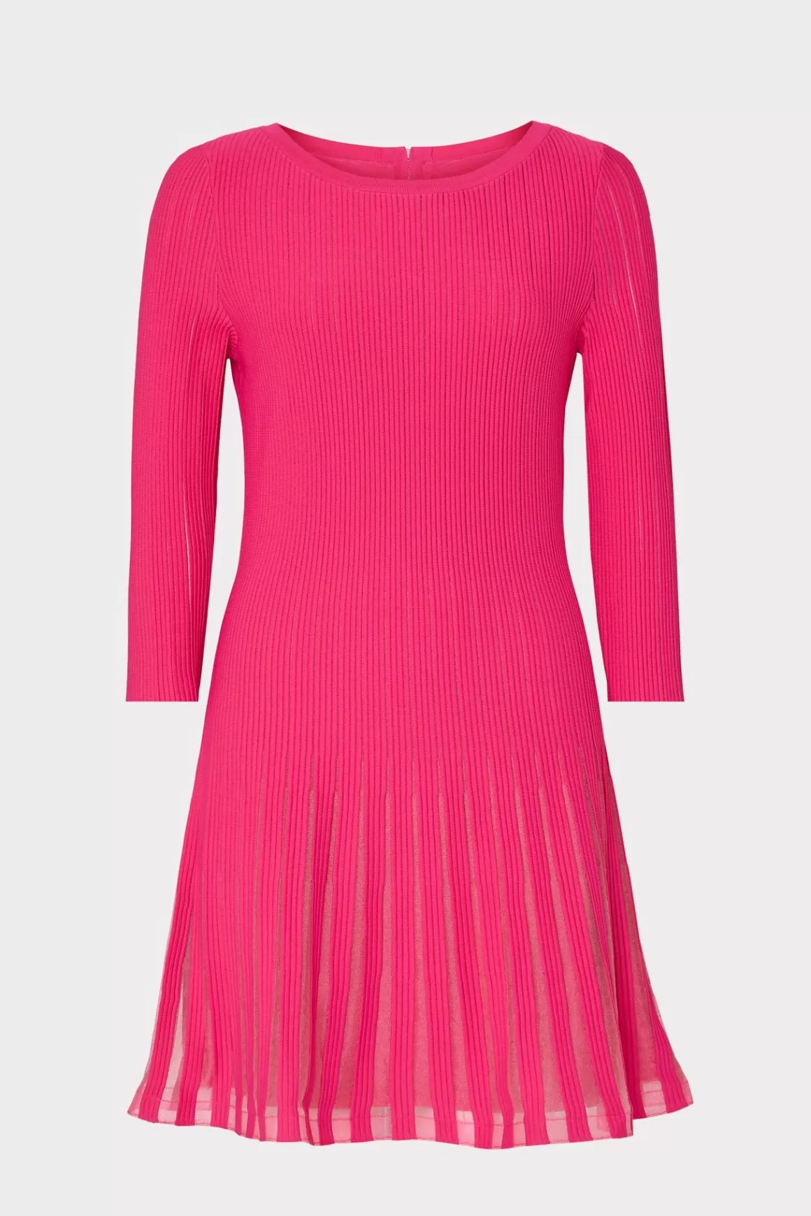 MILLY Sweaters & Knits-Tabitha Sheer Godet Mini Dress Milly Pink