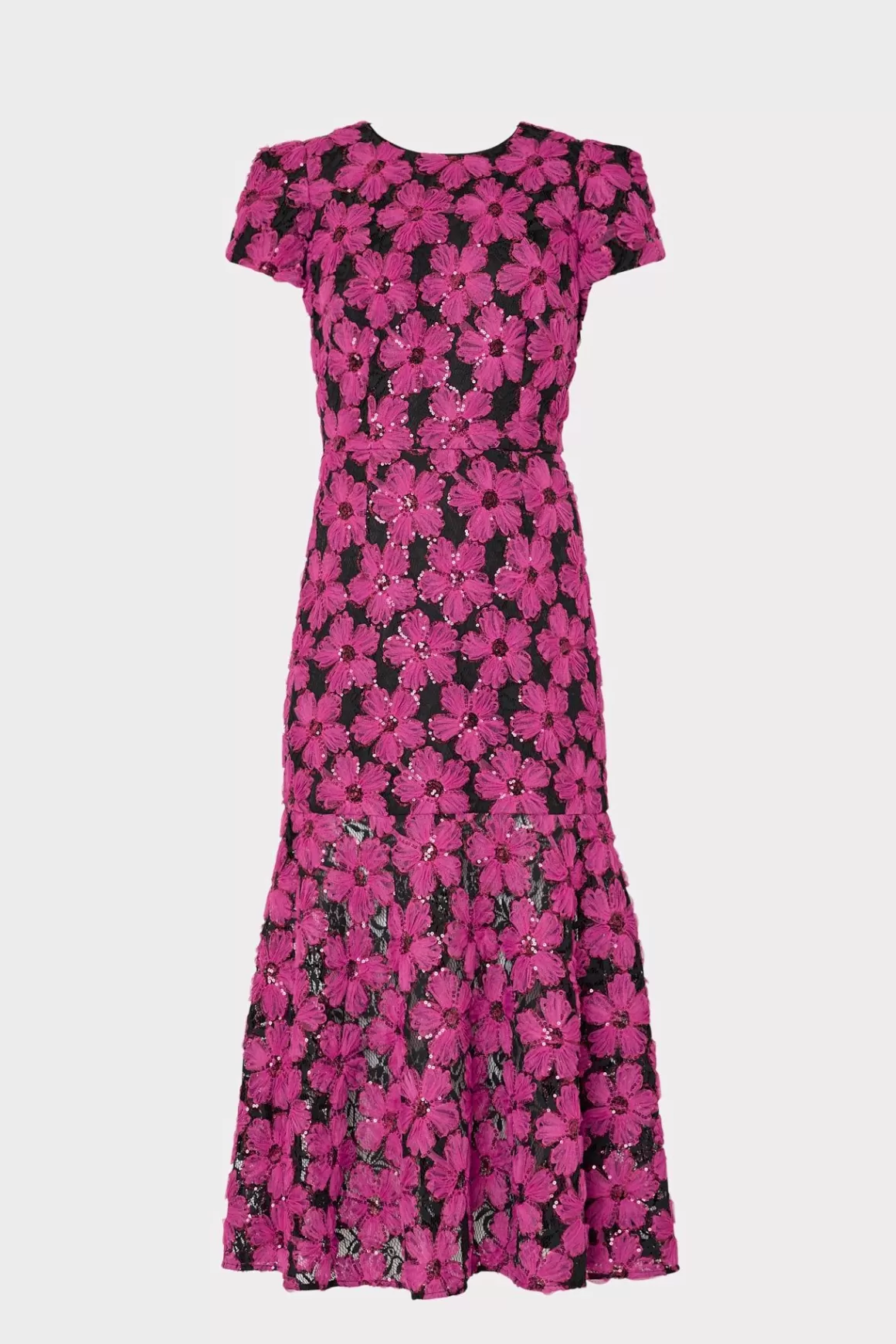 MILLY Pink Dresses-Tahlia Tulle Embroidery Dress Pink/Black