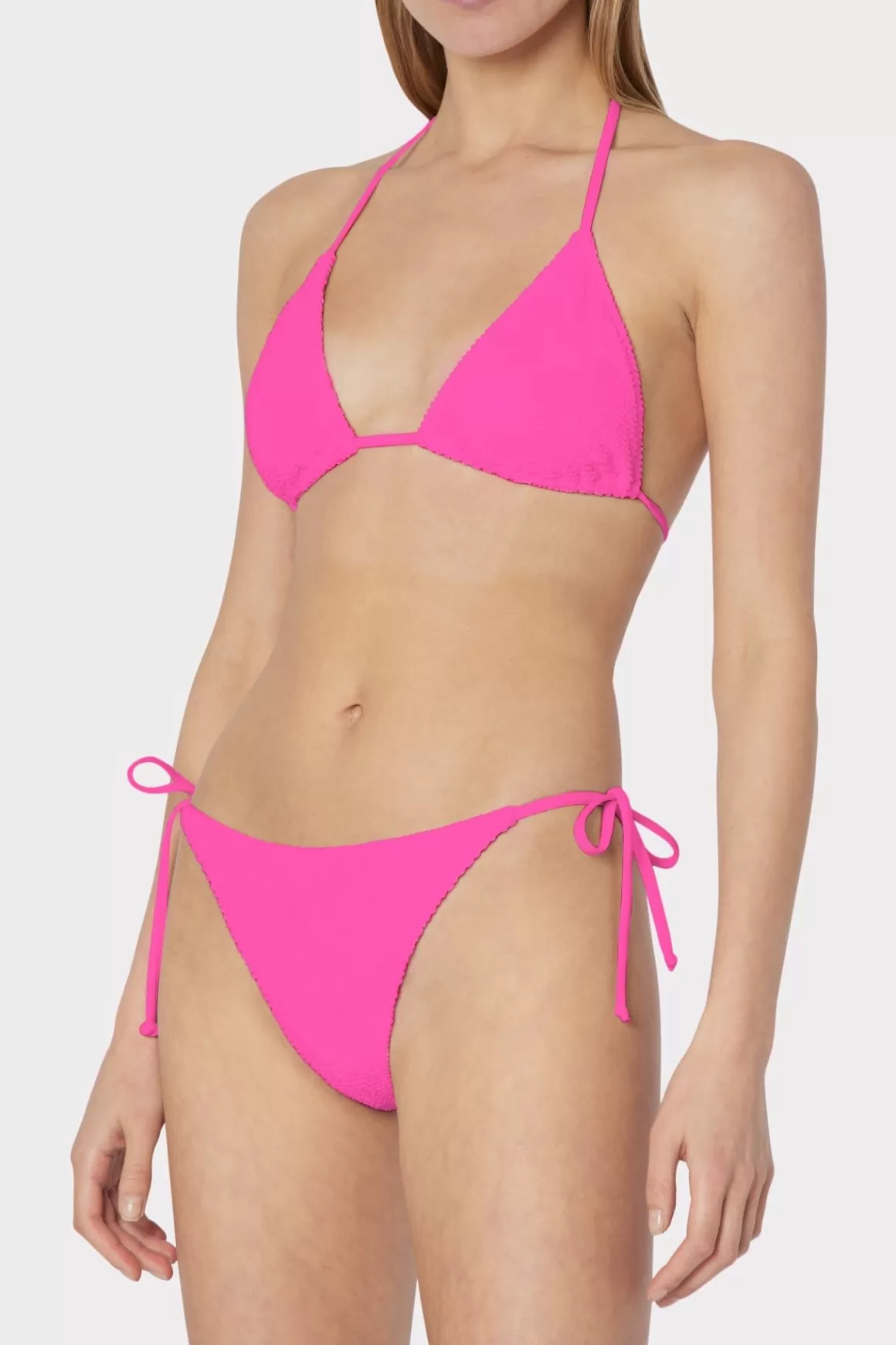 MILLY Jumpsuits & Rompers-Textured Bikini Bottom Neon Pink